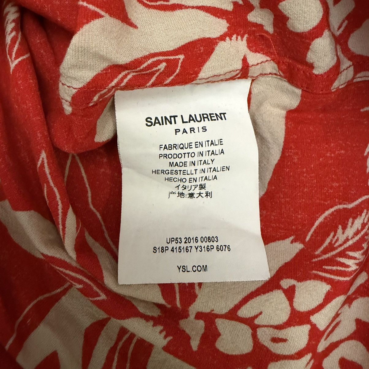 Saint Laurent Paris SS16 Viscose Floral Shirt Size US L / EU 52-54 / 3 - 4 Thumbnail
