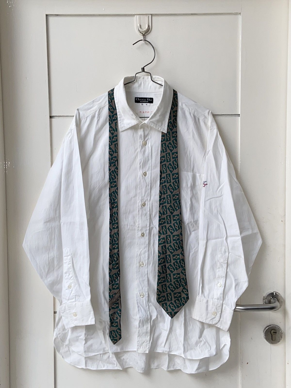Christian Dior Monsieur CHRISTIAN DIOR MONSIEUR White Shirt Tie Size US M / EU 48-50 / 2 - 8 Thumbnail