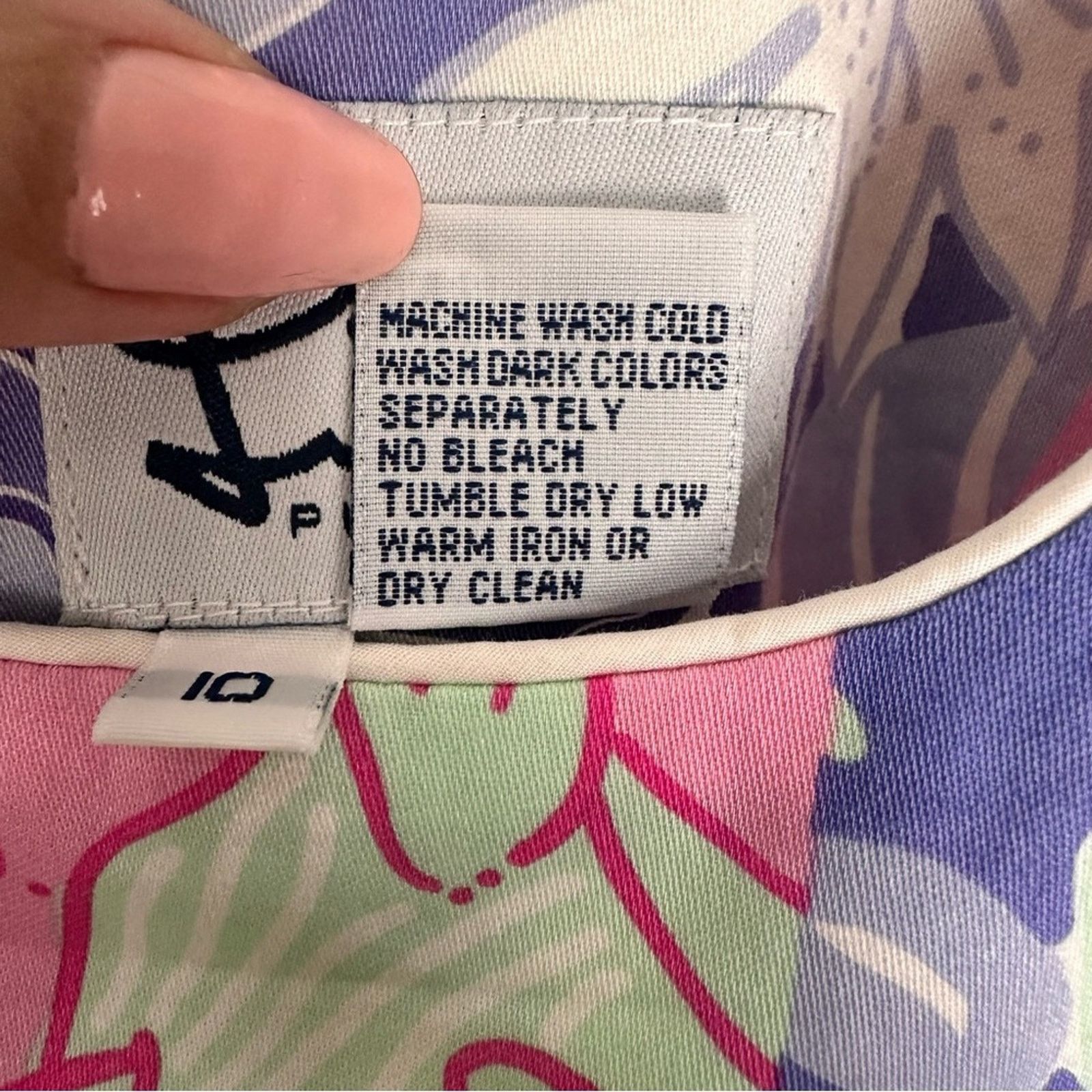 Lilly Pulitzer Lilly Pulitzer Cocktail Dress Floral Turtle Patchwork 10 Size L / US 10 / IT 46 - 4 Thumbnail