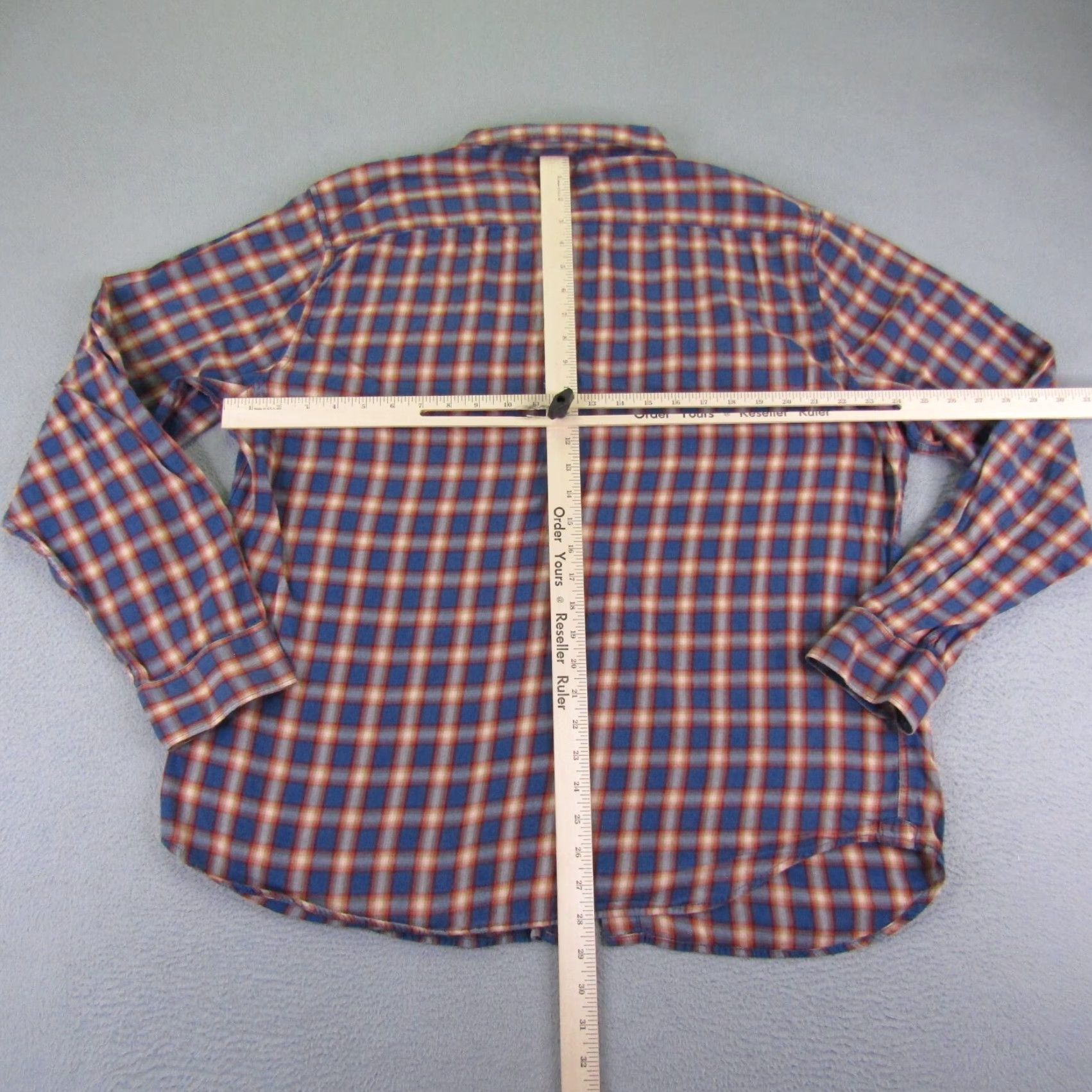 Levi's Levi's Men's Shirt 2XL Casual Workwear Plaid Cotton Twill Button-Up Long Sleeve Blue Size US XXL / EU 58 / 5 - 5 Thumbnail