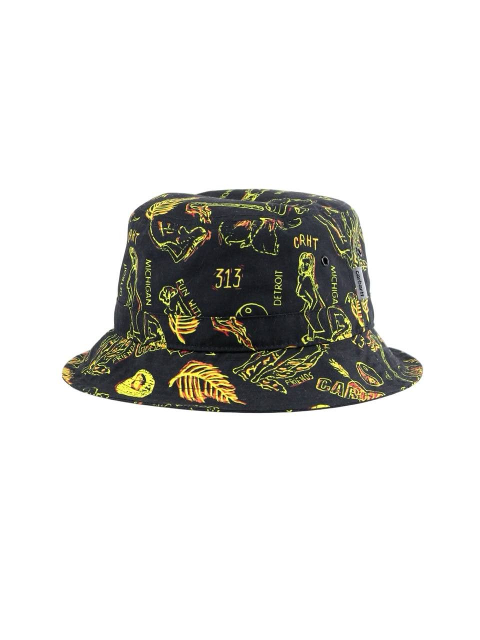 Carhartt Wip CARHARTT WIP Black Panama hat with pattern Size ONE SIZE - 1 Thumbnail