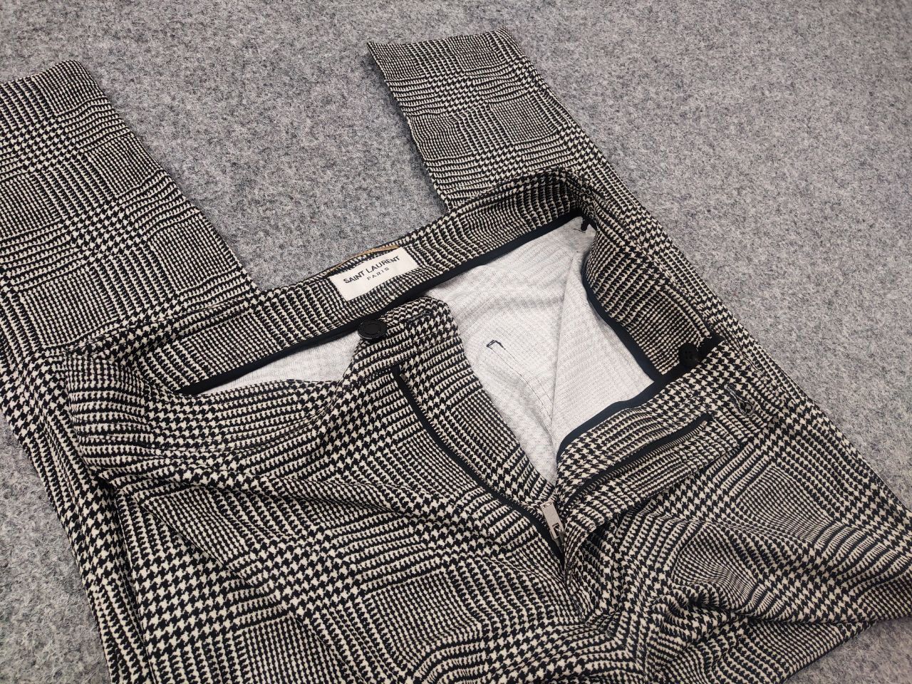 Yves Saint Laurent Saint Laurent check Skinny Jersey Leggings Trousers pants Size 30" / US 8 / IT 44 - 16 Thumbnail