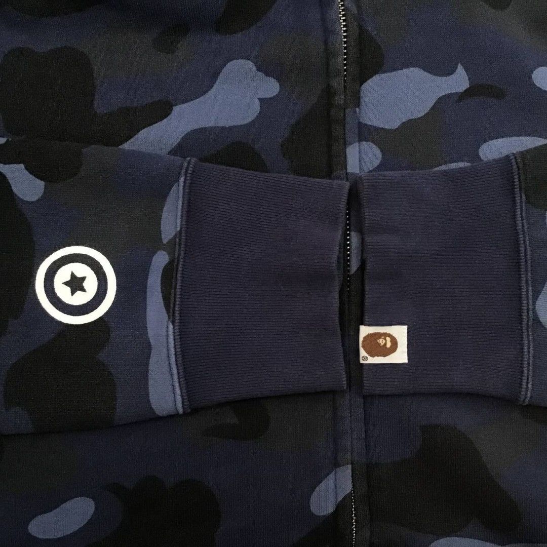 Bape BAPE WGM Blue camo Shark full zip hoodie a bathing ape Size US M / EU 48-50 / 2 - 7 Thumbnail