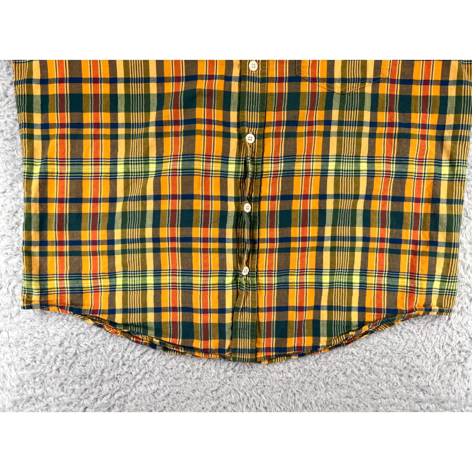 Vintage Woolrich Shirt Mens XL Yellow Plaid Button-Up 100% Cotton Pocket Casual Travel Workwear Mens Size US XL / EU 56 / 4 - 6 Thumbnail
