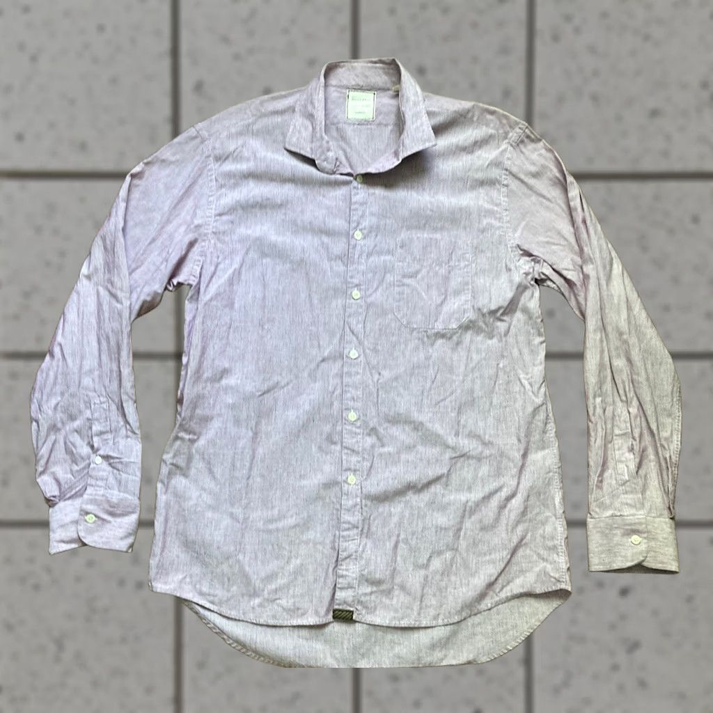 Billy Reid Billy Reid Shirt Men’s 2XL Purple Linen Blend Button-Down Long Sleeve Shirt Size US XXL / EU 58 / 5 - 1 Thumbnail