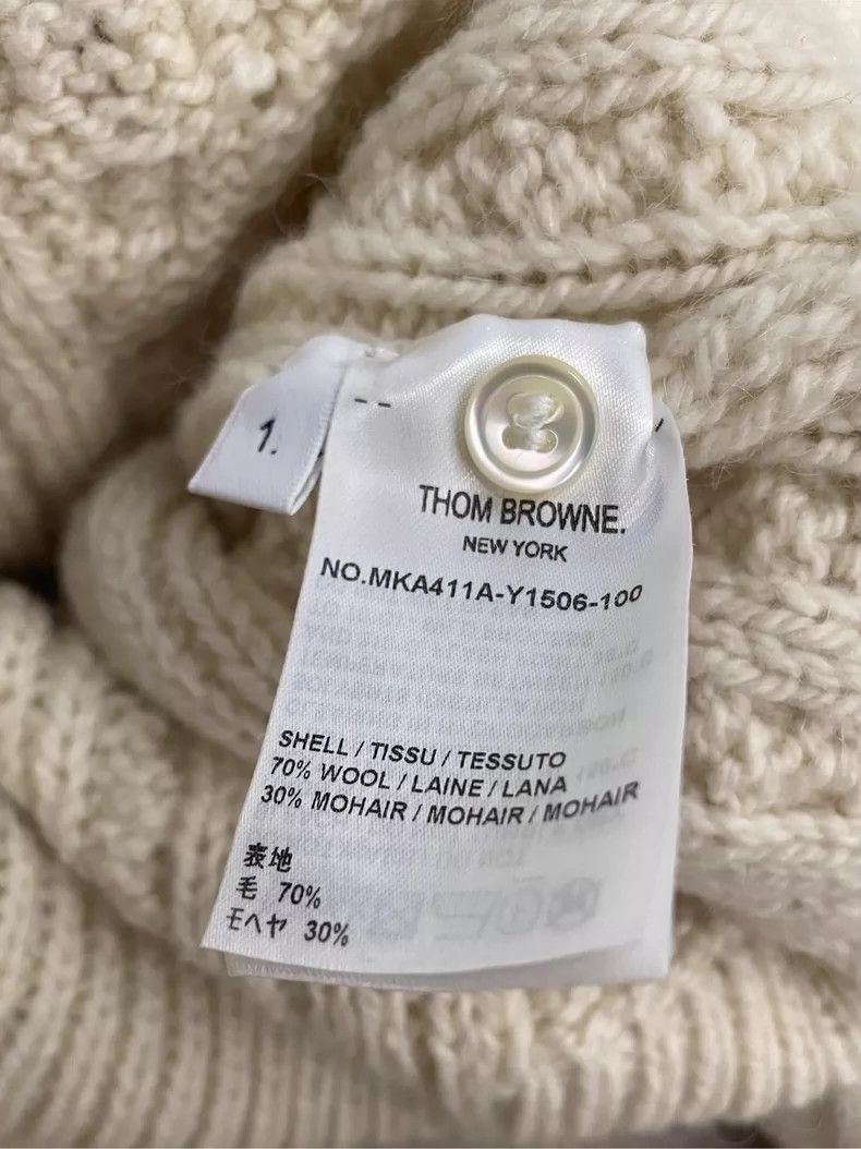 Thom Browne Thom Browne size1 White wool round neck sweater Size US S / EU 44-46 / 1 - 5 Thumbnail