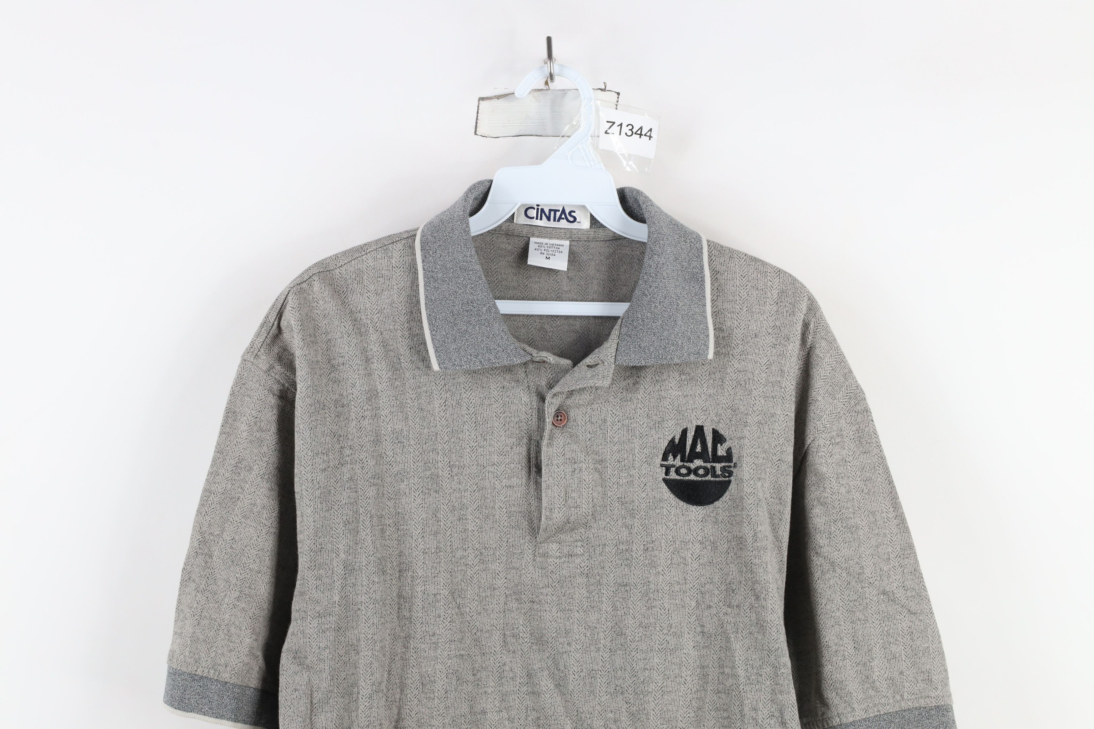 Vintage Vintage 90s MAC Tools Herringbone Striped Golf Polo Shirt Size US M / EU 48-50 / 2 - 2 Thumbnail