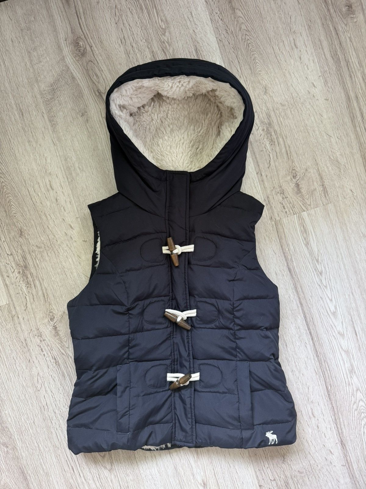 Abercrombie & Fitch Y2K Abercrombie & Fitch Hooded Padded Vest Sherpa Toggle Size L / US 10 / IT 46 - 1 Thumbnail