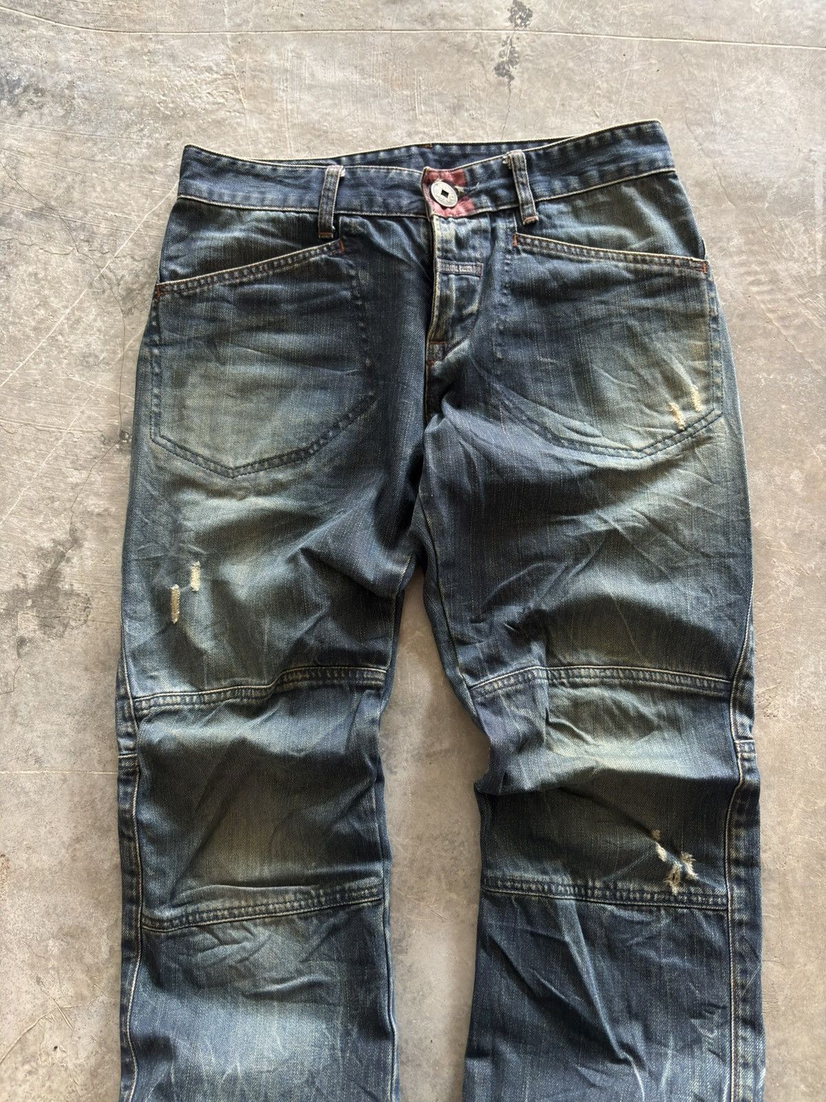Marithe + Francois Girbaud MARITHE FRANCOIS GIRBAUD MFG biker jeans distressed vintage Size US 30 / EU 46 - 2 Thumbnail
