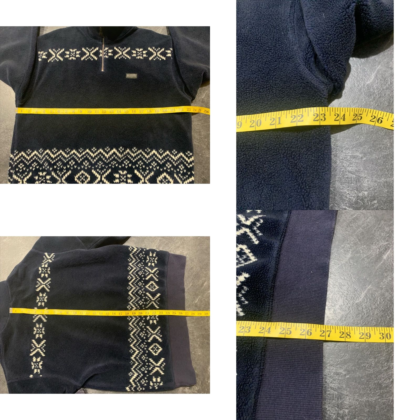 Polo Ralph Lauren VINTAGE Polo Ralph Lauren Men's Fleece Pullover Jacket L Blue Aztec Geometric Quarter Zip Sportswear USA Made Size US L / EU 52-54 / 3 - 8 Thumbnail