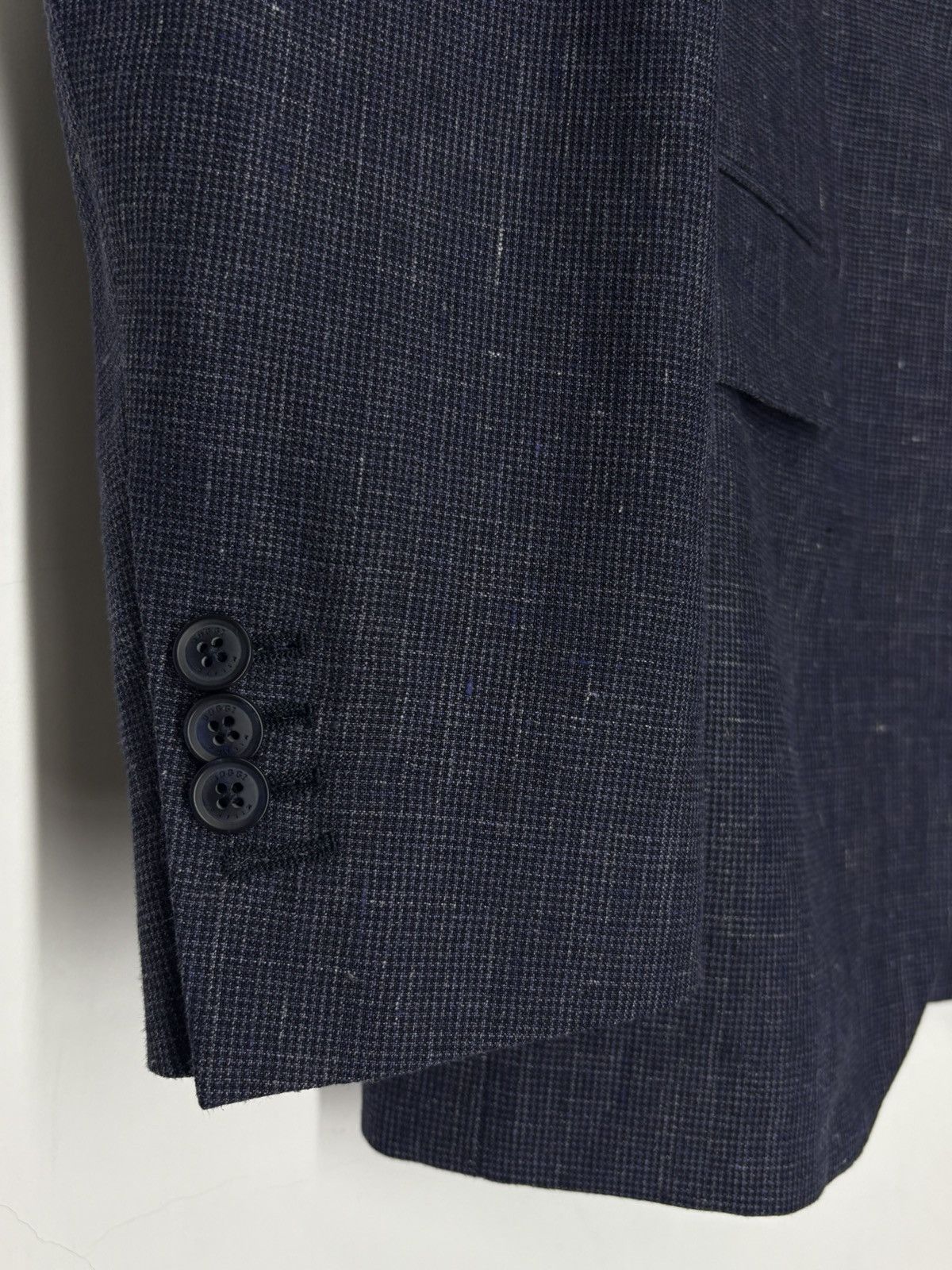 Boggi Boggi Linen Wool Blue Blazer Jacket Men’s 48R Size 48R - 5 Thumbnail