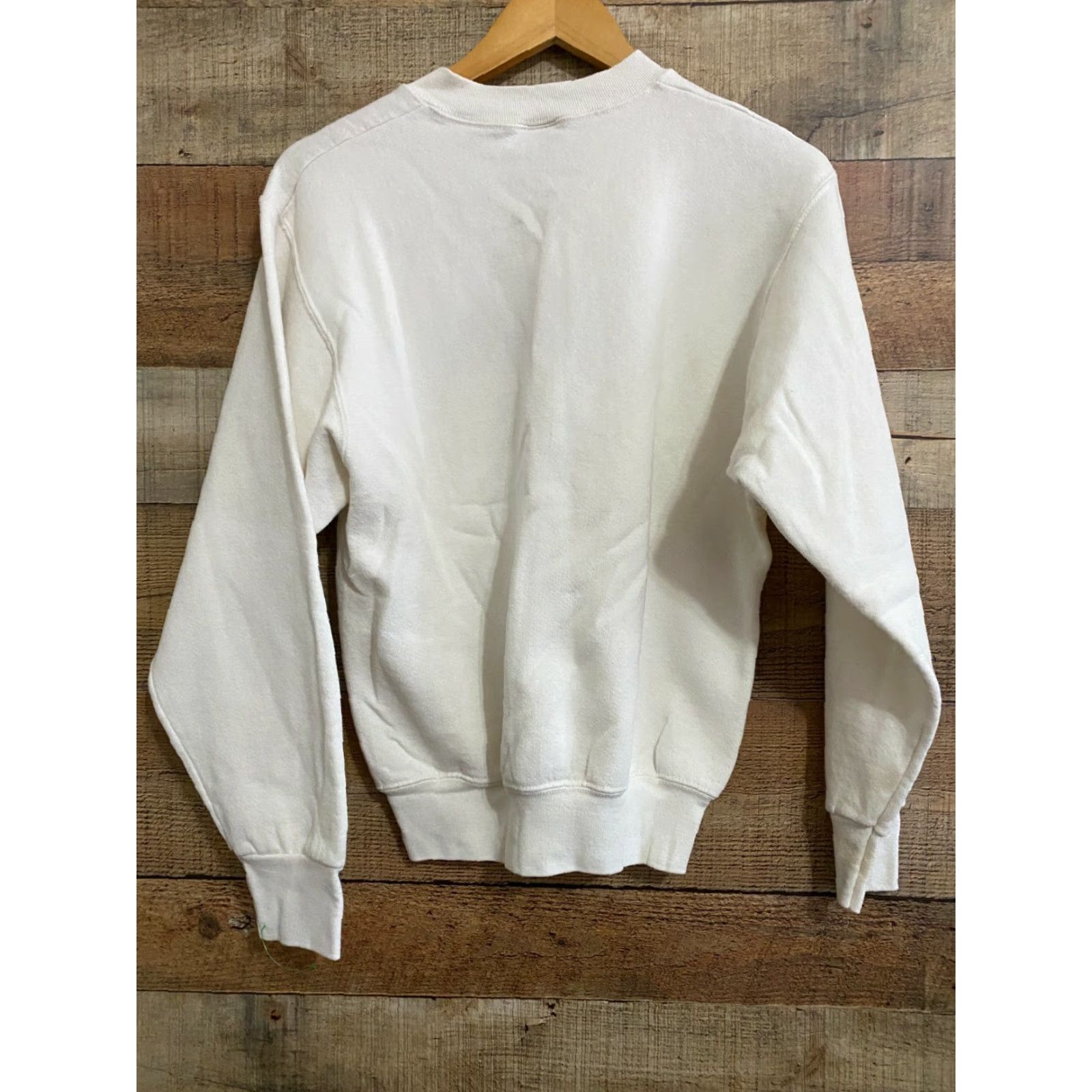 Fruit Of The Loom VINTAGE Fruit of the Loom Aloha Hawaii Sweatshirt White Small 90s 1990s Mens Crew Neck Pullover Cotton Blend Heavy Size US S / EU 44-46 / 1 - 3 Thumbnail