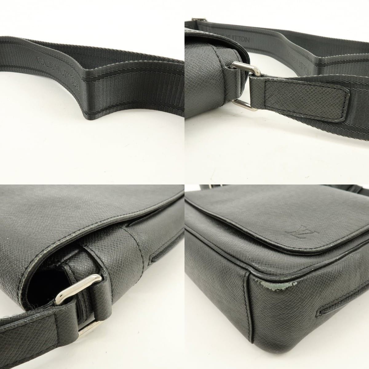 Louis Vuitton Louis Vuitton Taiga Victor Shoulder Bag Crossbody Black Size ONE SIZE - 4 Thumbnail
