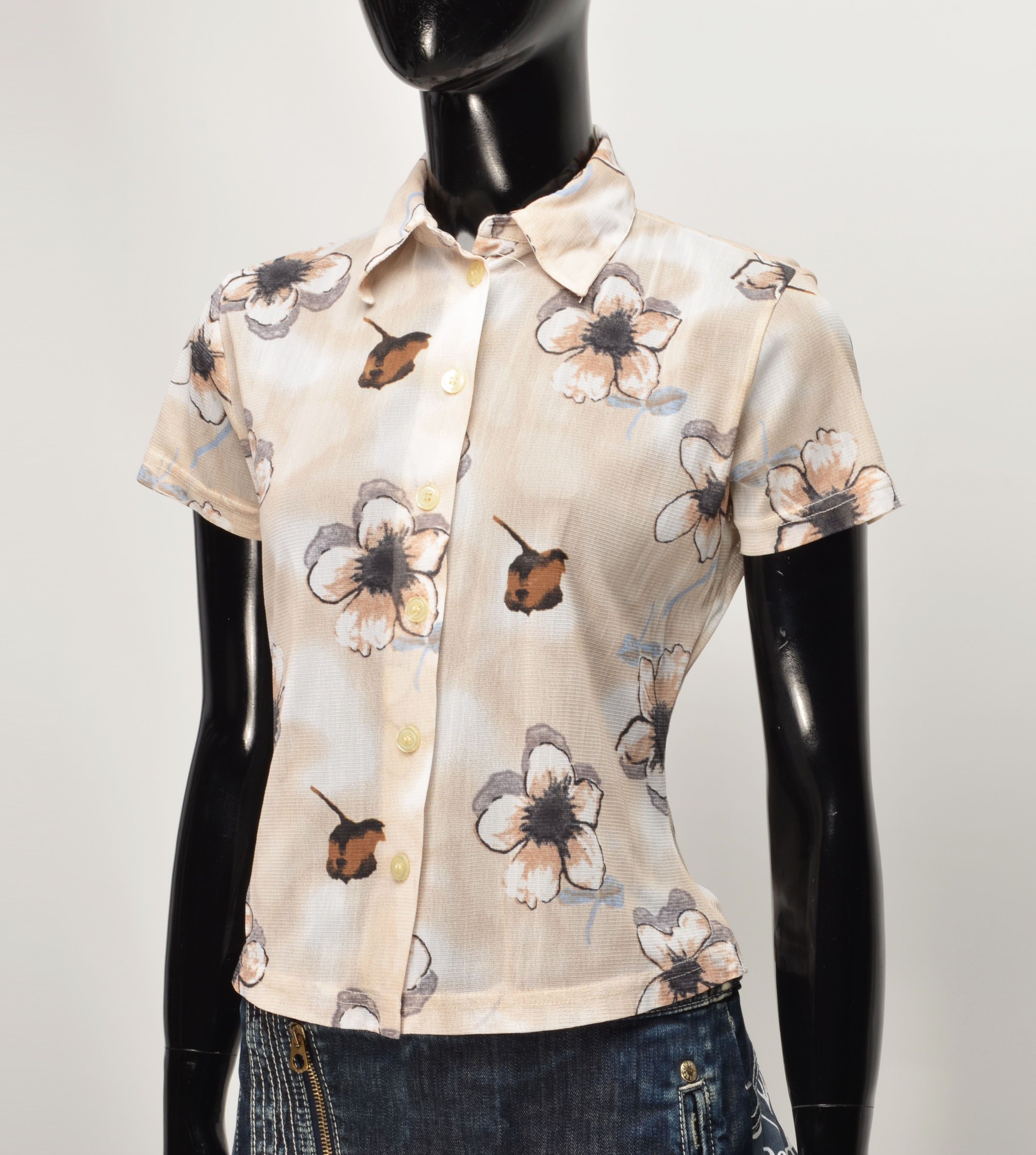 Vintage Vintage Street One Y2K Fairy Floral Mesh Short Sleeve Shirt Size S / US 4 / IT 40 - 2 Thumbnail