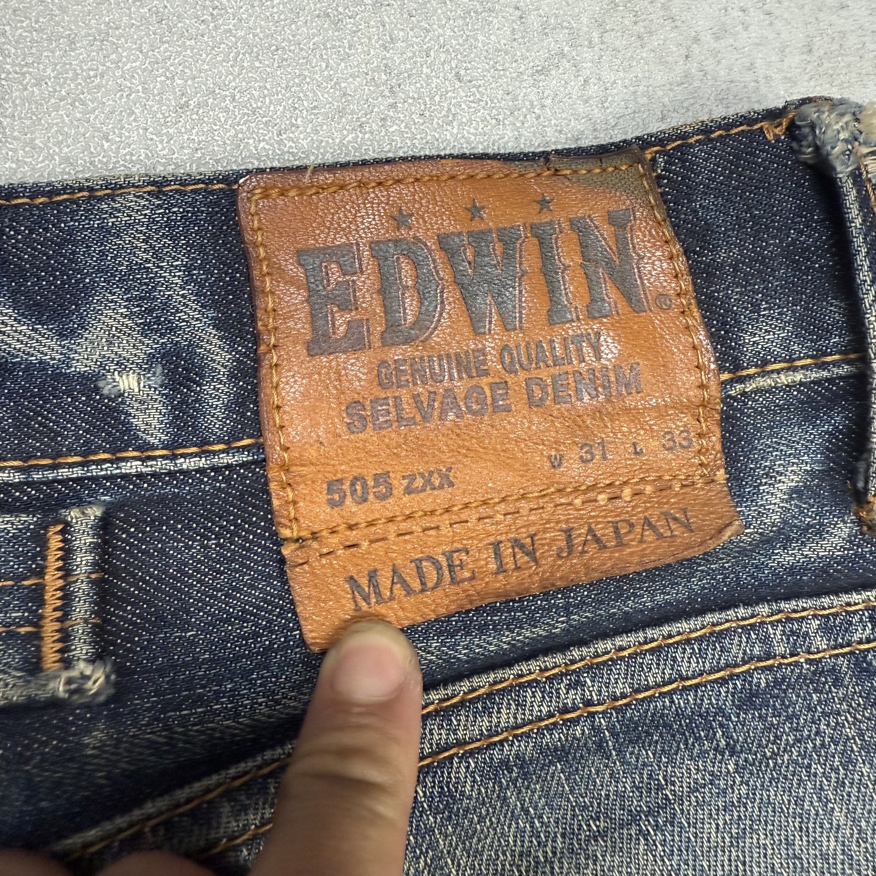 Edwin Vintage Edwin 505zxx Selvedge Distressed Denim Size US 31 - 9 Thumbnail