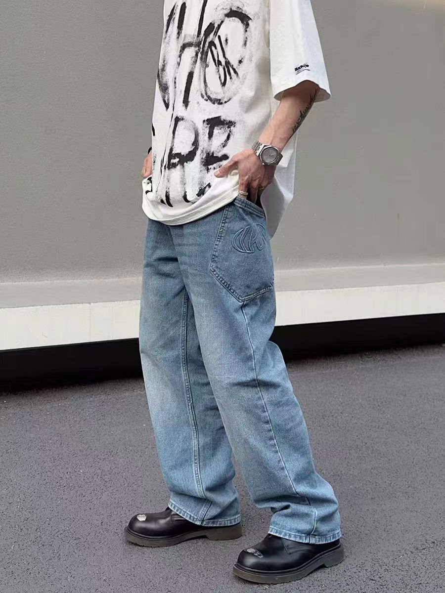 Japanese Brand × Jean High Street Vintage Washed Straight Leg Loose Jeans Size US 30 / EU 46 - 2 Thumbnail