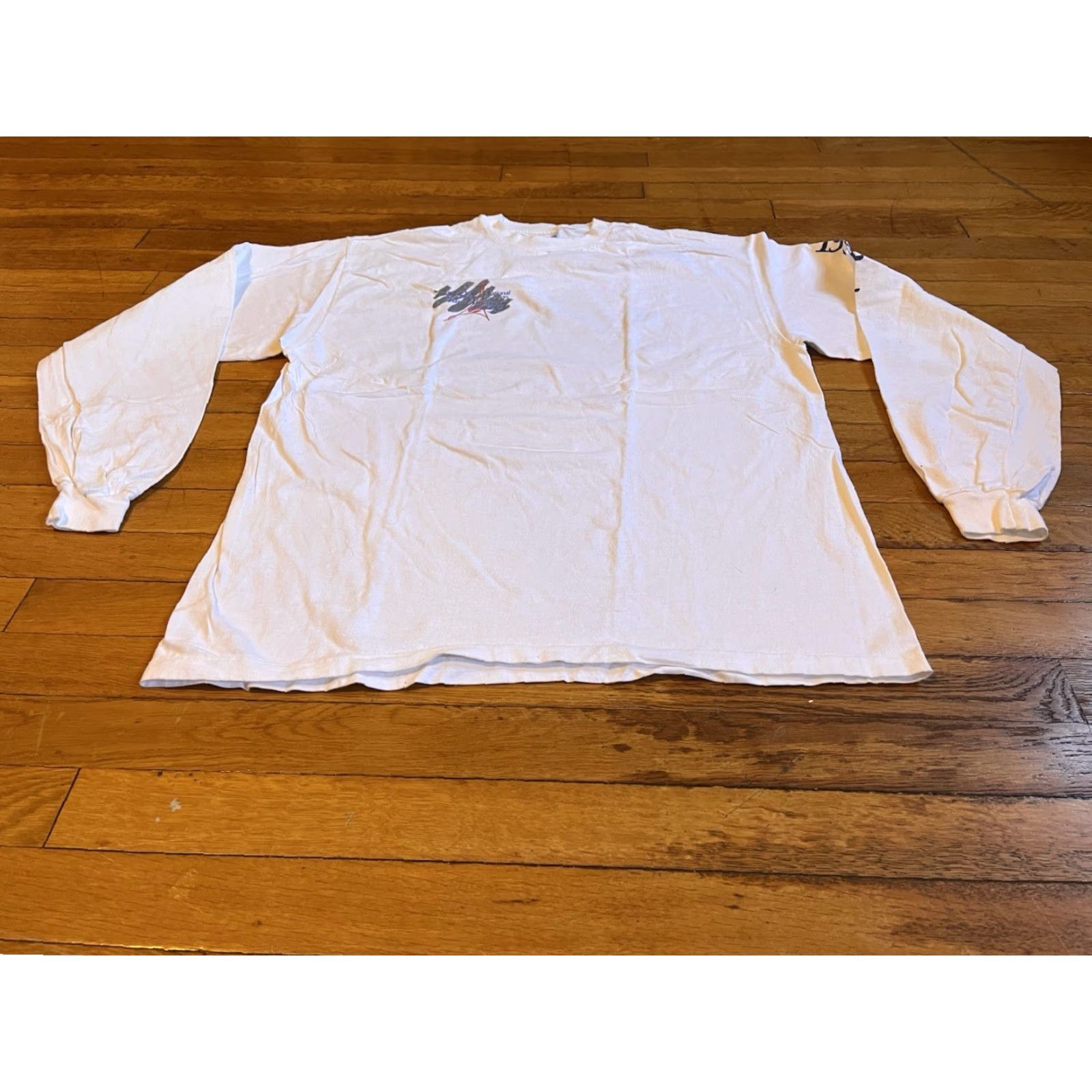 Hanes VINTAGE 1993 Paris Air Show USA Pavilion Long Sleeve Shirt Men’s XL White 90s Size US XL / EU 56 / 4 - 4 Thumbnail