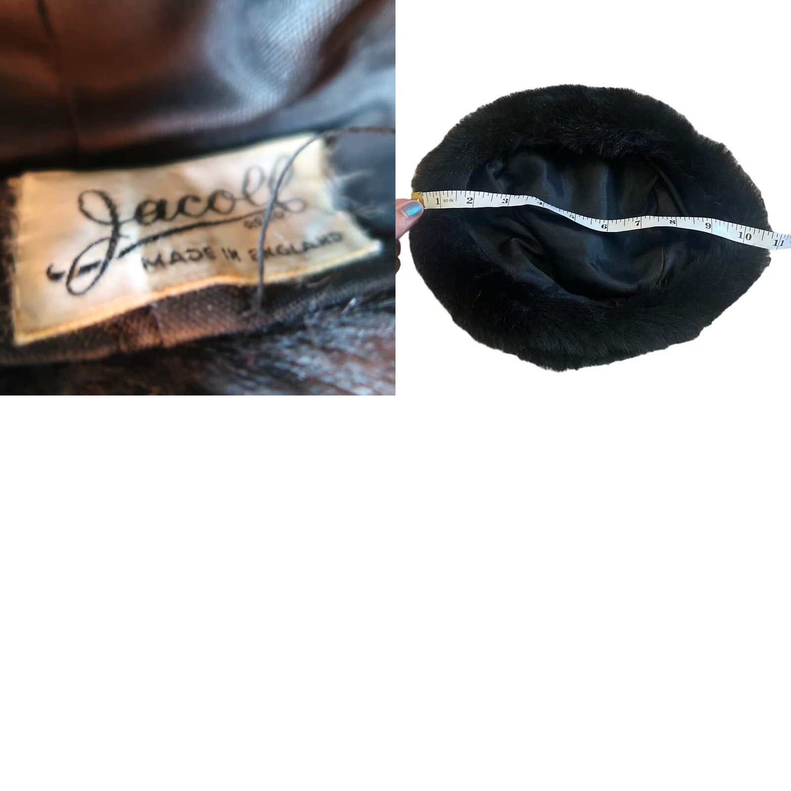 Vintage VINTAGE 60s Jacoll black faux fur beret hat bobble Women Size ONE SIZE - 8 Thumbnail