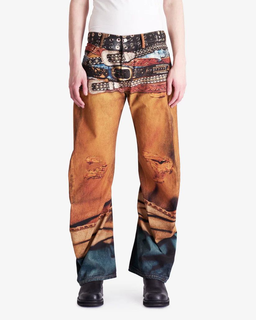 Acne Studios o1s1v1r1oon0825 Multi Belt Trousers in Rust Orange Size US 32 / EU 48 - 1 Thumbnail