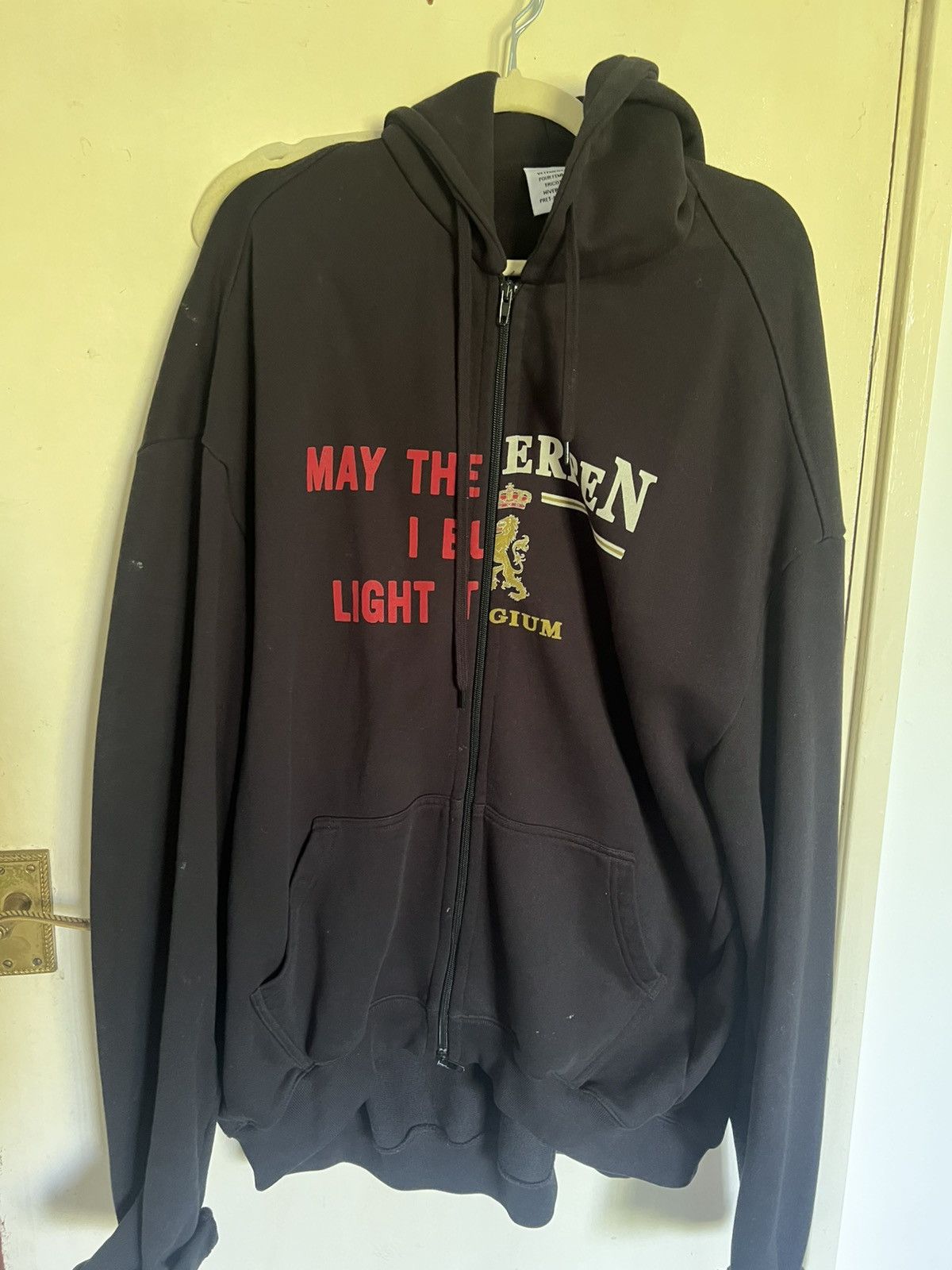 Vetements ‘May the Bridges I Burn’ Split Hoodie