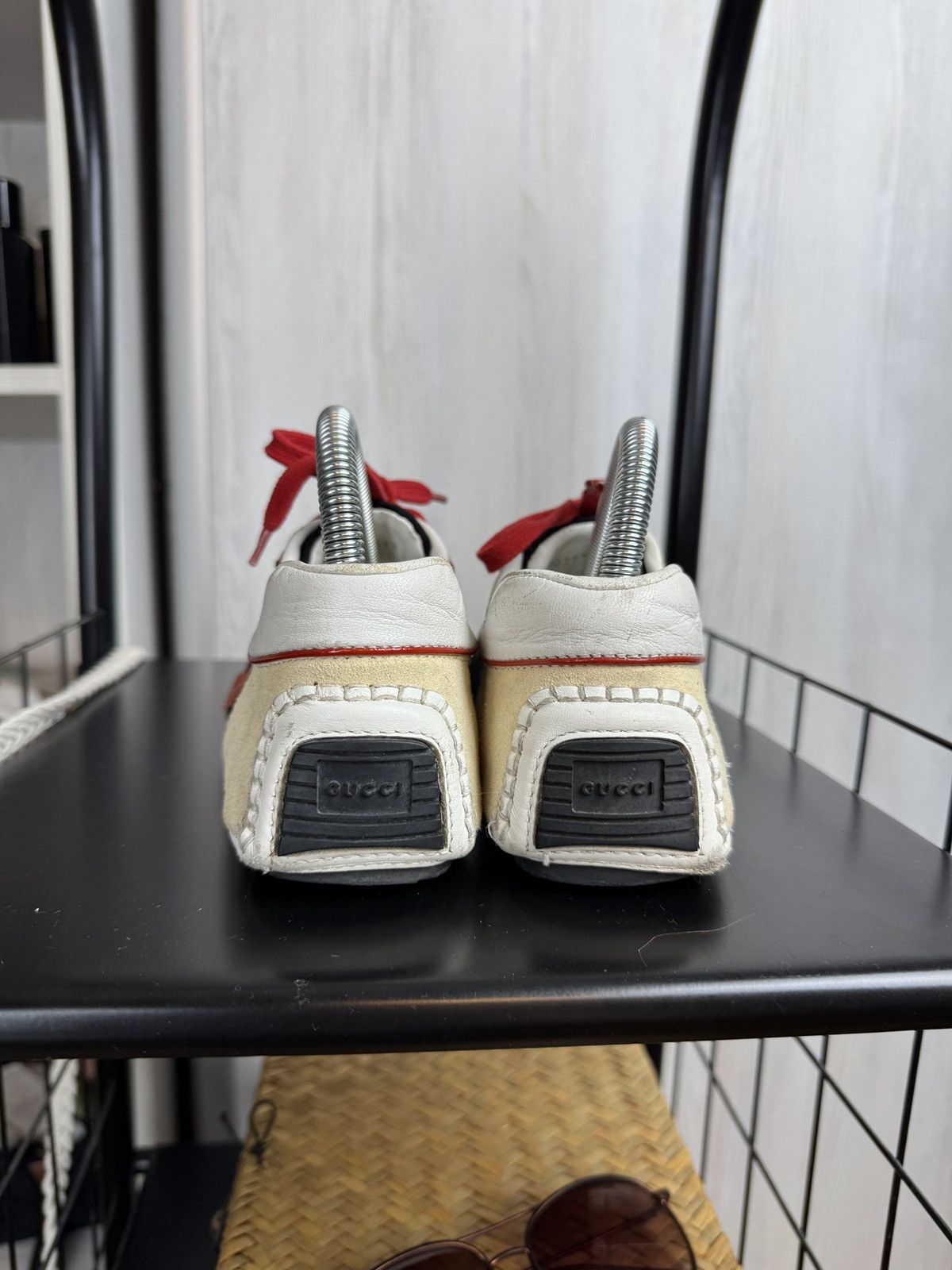 Gucci VINTAGE GUCCI LOGO LEATHER TRAINERS SNEAKERS coloured 190777 Size US 7.5 / IT 37.5 - 12 Thumbnail