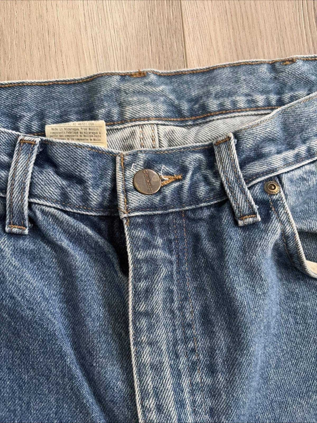 Carhartt Carhartt Dungaree Fit Carpenter Jeans Mens Size 34x36 Blue Size US 38 / EU 54 - 4 Thumbnail