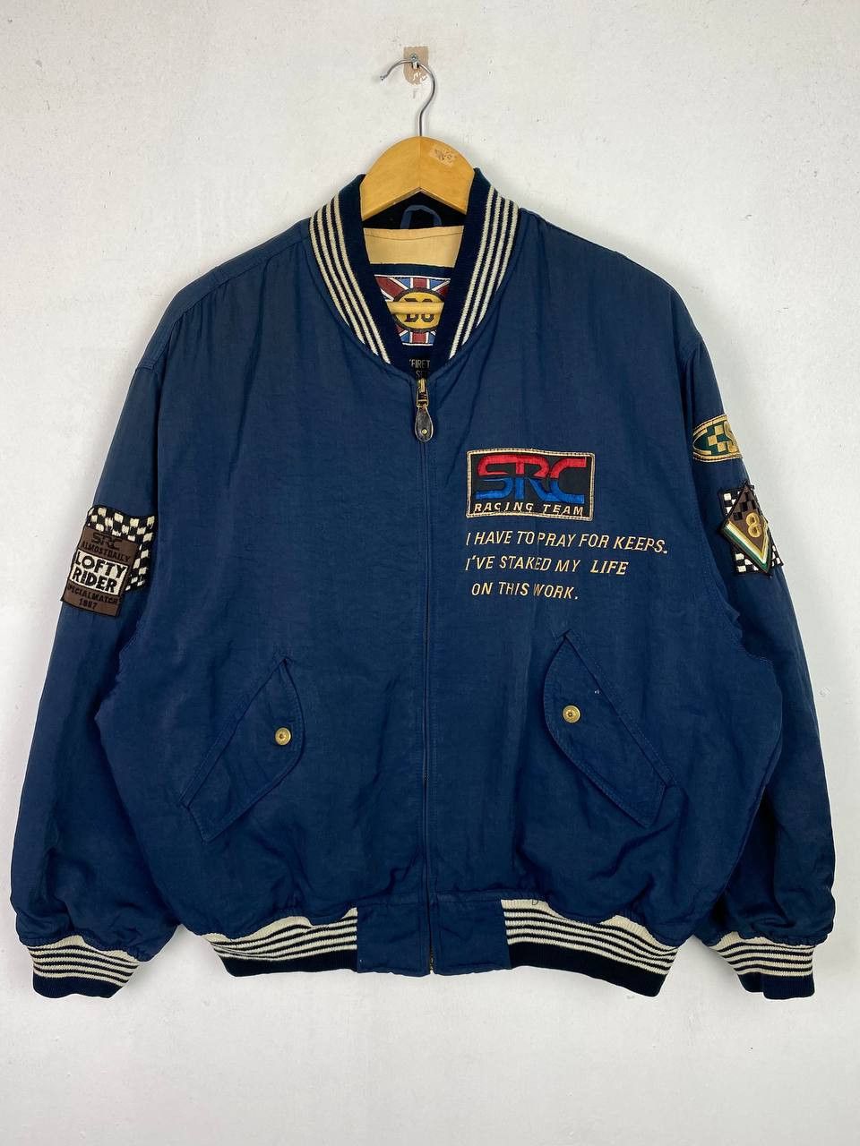 Japanese Brand vintage src racing team bomber jacket very nice design Size US L / EU 52-54 / 3 - 1 Thumbnail