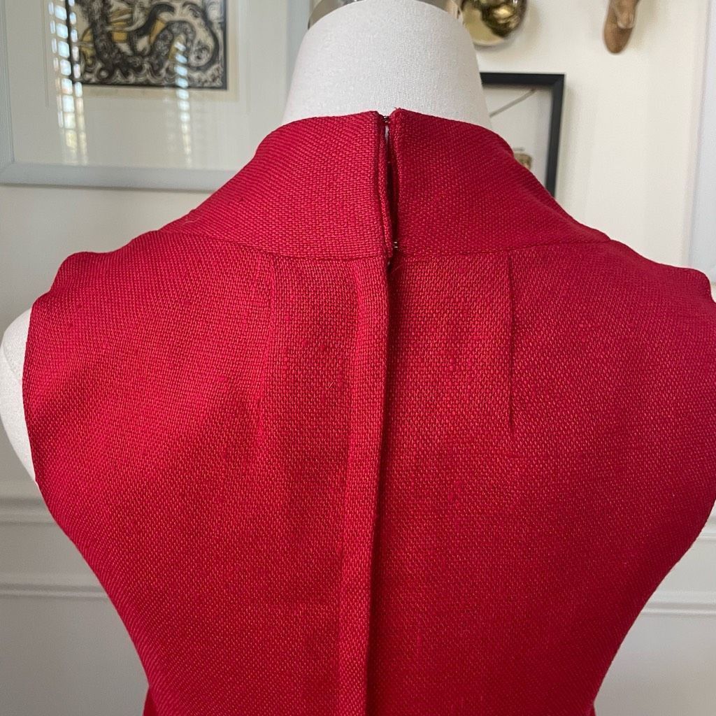 Saks Fifth Avenue Vintage 60s Saks Fifth Avenue Mock Neck Sleeveless Shift Dre Size S / US 4 / IT 40 - 4 Thumbnail