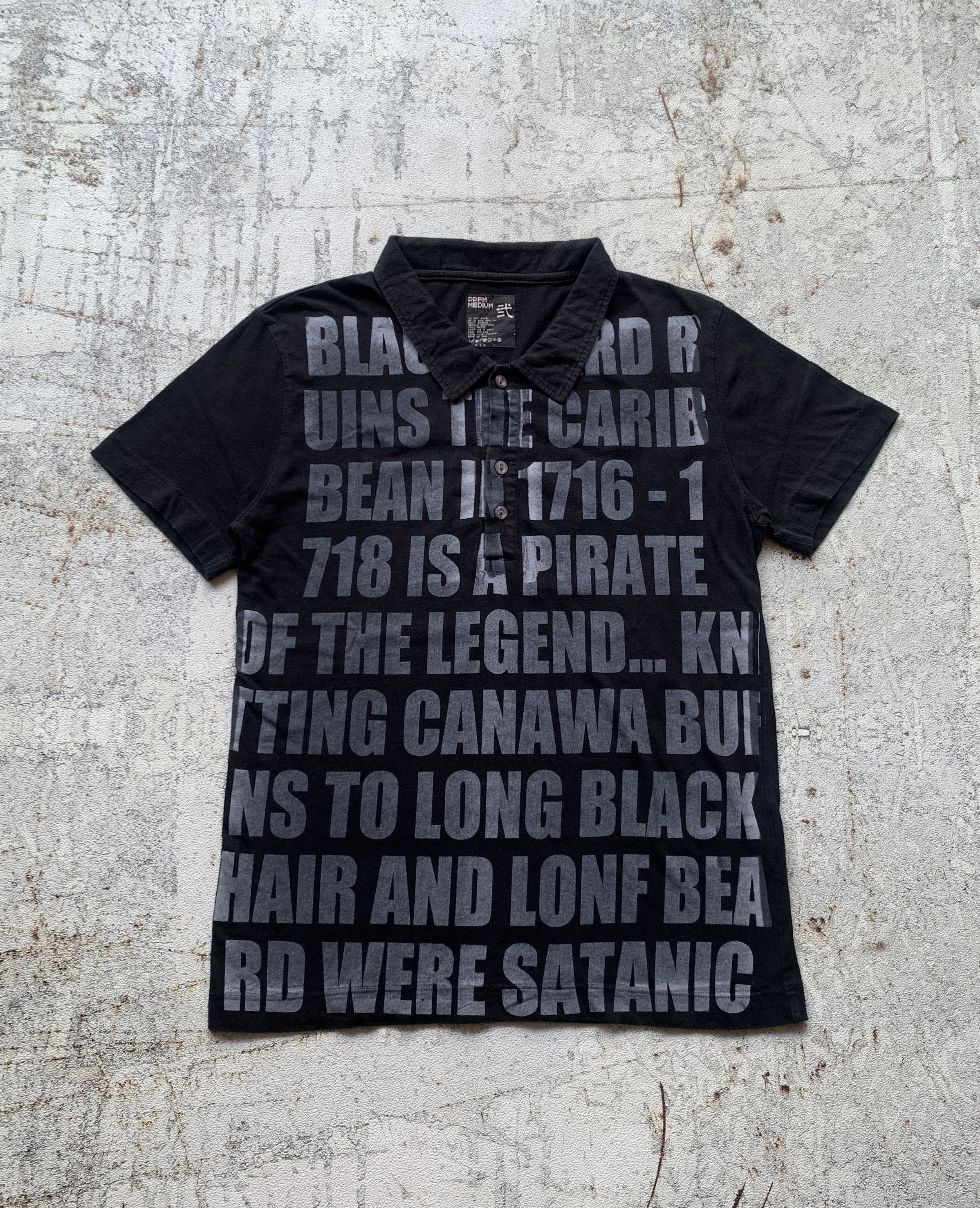 PPFM 2000s PPFM Poem Ifsix Vkei Gothic Style Polo Shirt Size US M / EU 48-50 / 2 - 1 Thumbnail