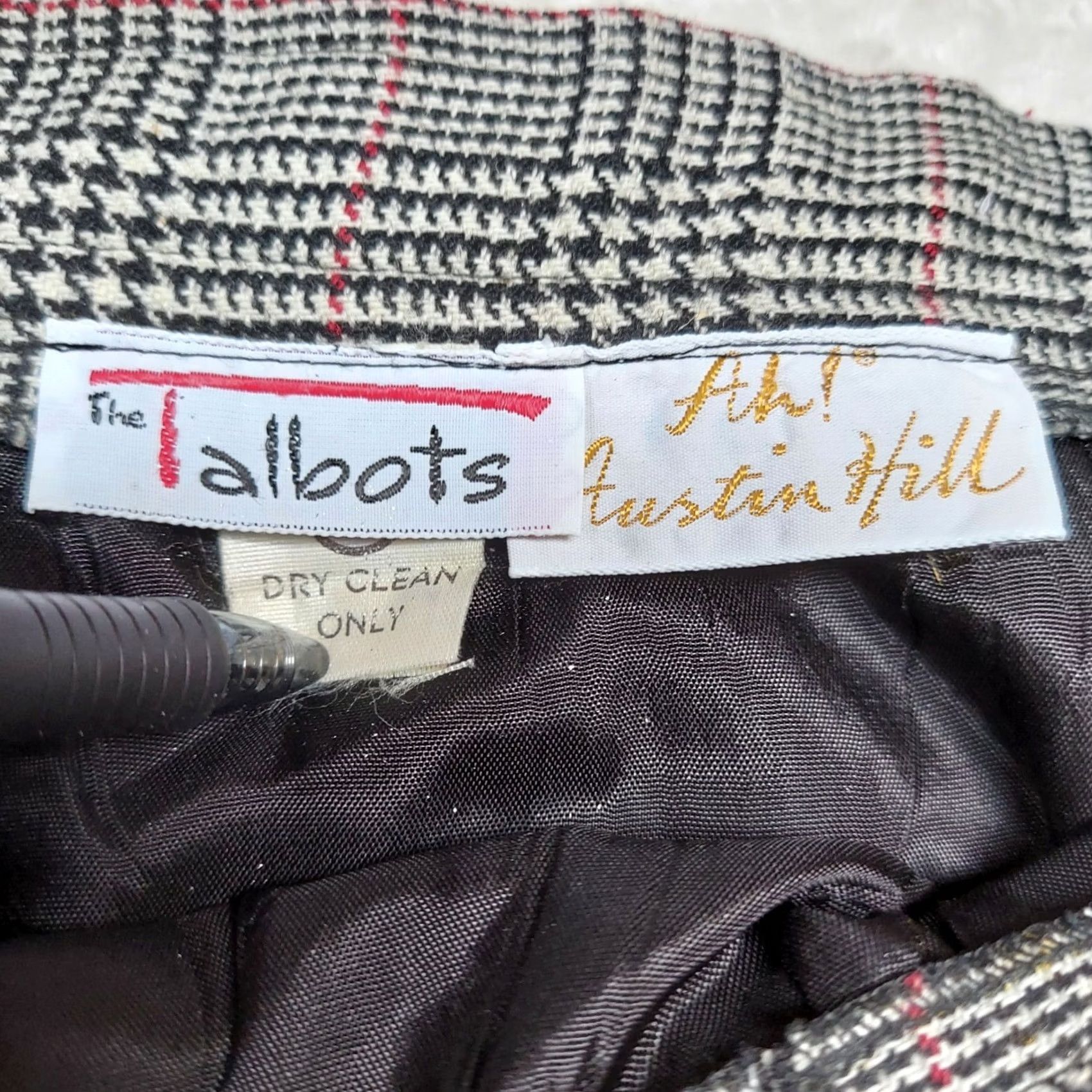 Talbots Talbots Austin Hills Skirt A-Line Midi Women 16 Black White Plaid Pockets Zip Button Fall Spring Summer Vintage No Size 38" / US 16 / IT 52 - 3 Thumbnail