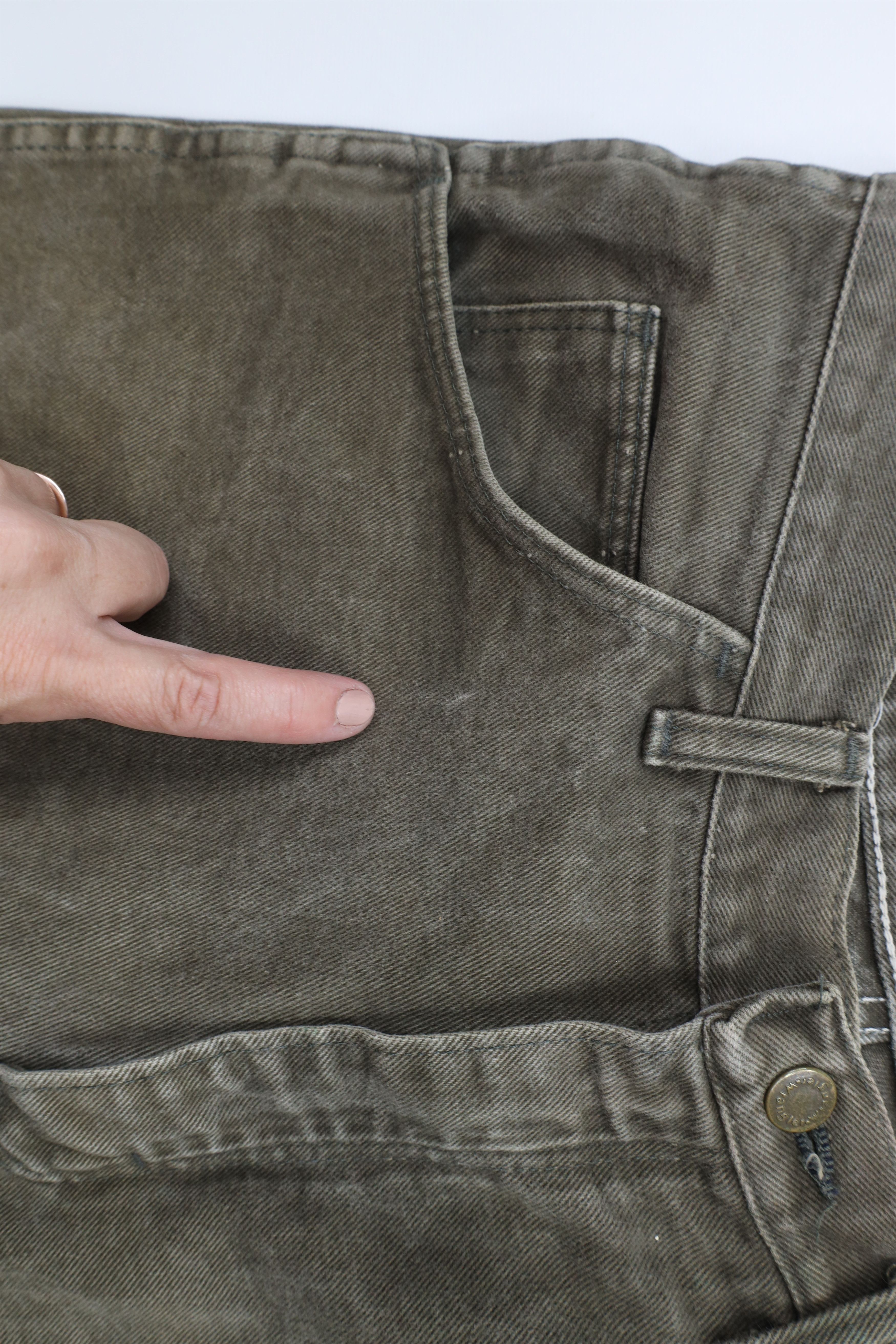 Vintage × Wrangler Vintage 90s Wrangler Jean Shorts Jorts Green Cotton USA Size US 32 / EU 48 - 6 Thumbnail