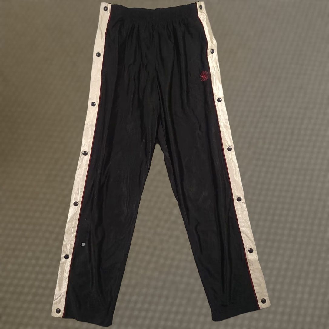 Converse VTG Converse Chuck Taylor All Star Tearaway Track Pants Size L 90s Snap Black Size US 33 - 1 Thumbnail