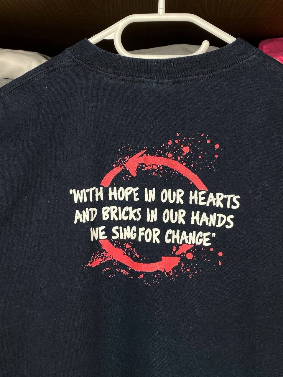 Band Tees × Vintage Vintage Rise Against 00s The Bricks Lyrics Graphic Tee Size US M / EU 48-50 / 2 - 8 Thumbnail