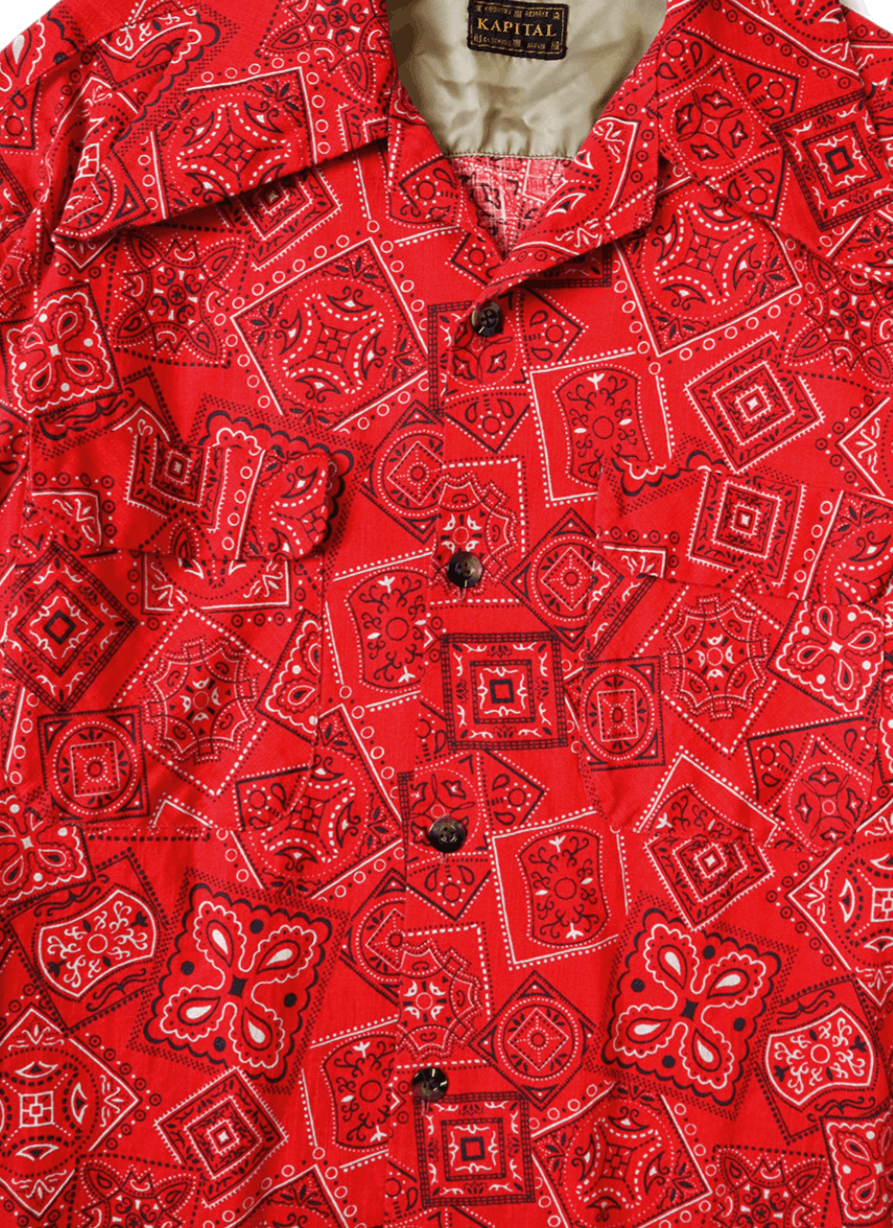 Kapital Mura Sheeting COOKIE Bandana Pattern Rangle Collar Shirt Size US XL / EU 56 / 4 - 4 Thumbnail