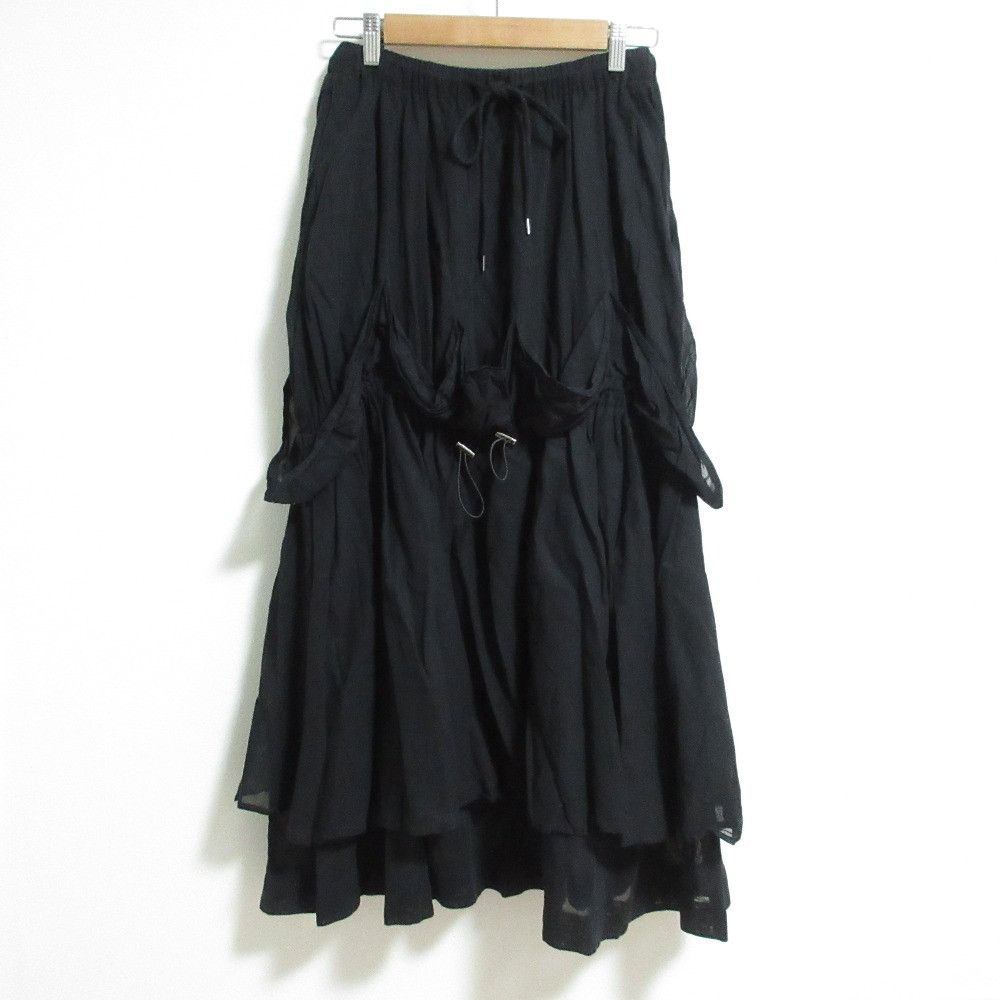 Other Other ENFOLD Sheer Cotton Drawstring Tiered Skirt Textile Skirts DUTY FREE for USA Size ONE SIZE - 1 Thumbnail