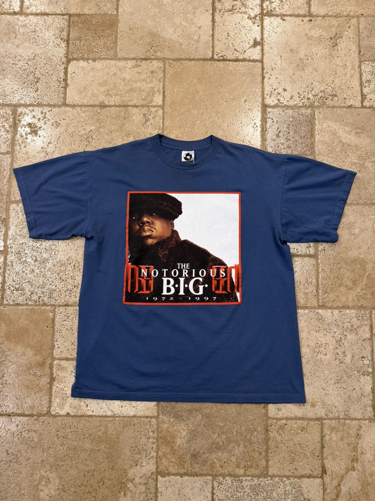 Vintage Vintage The Notorious BIG Biggie Smalls 1997 Blue Rap Tee Size US XL / EU 56 / 4 - 4 Thumbnail