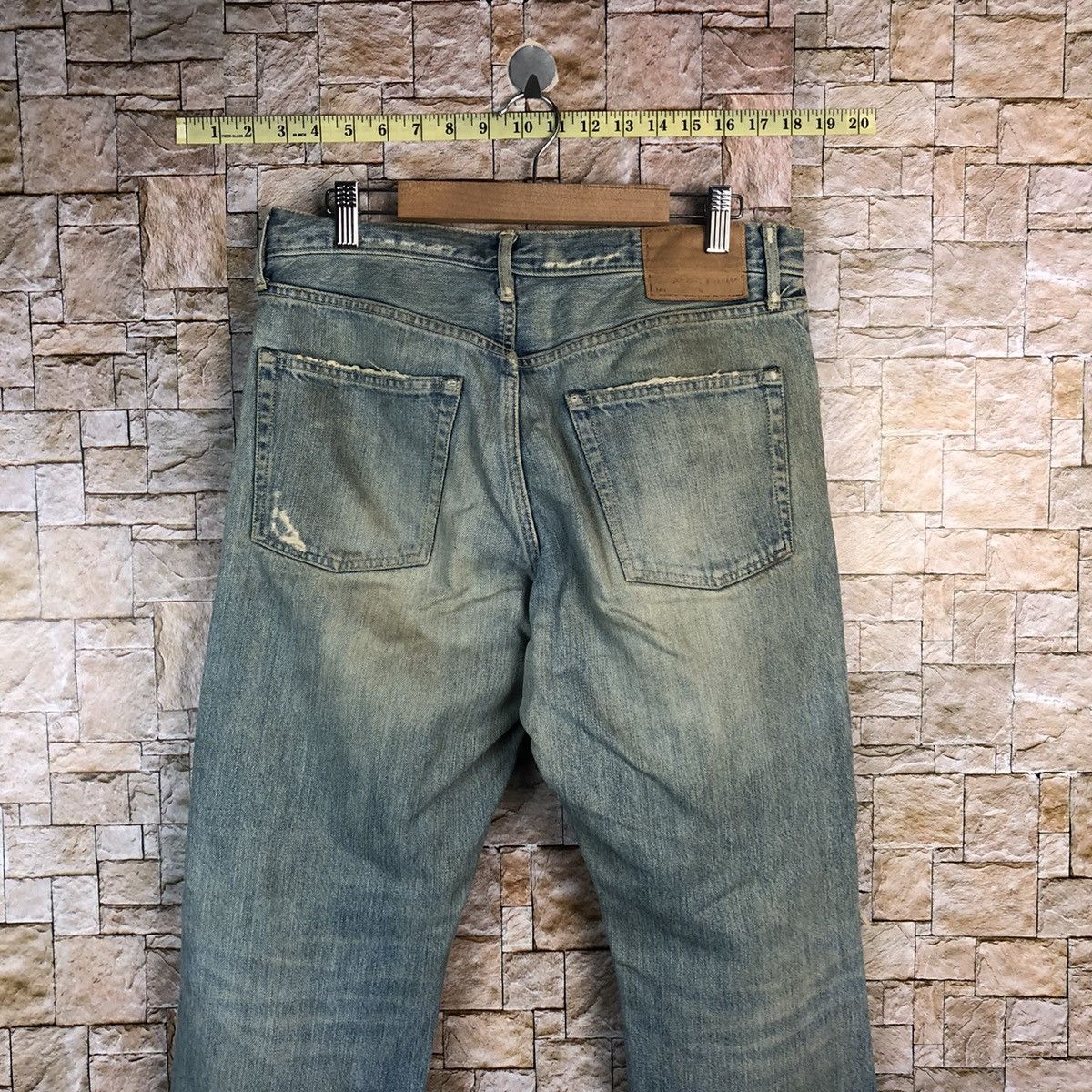 Japanese Brand Japan vintage Blue ripped Distressed Denim Pants #A949 Size US 31 - 18 Thumbnail