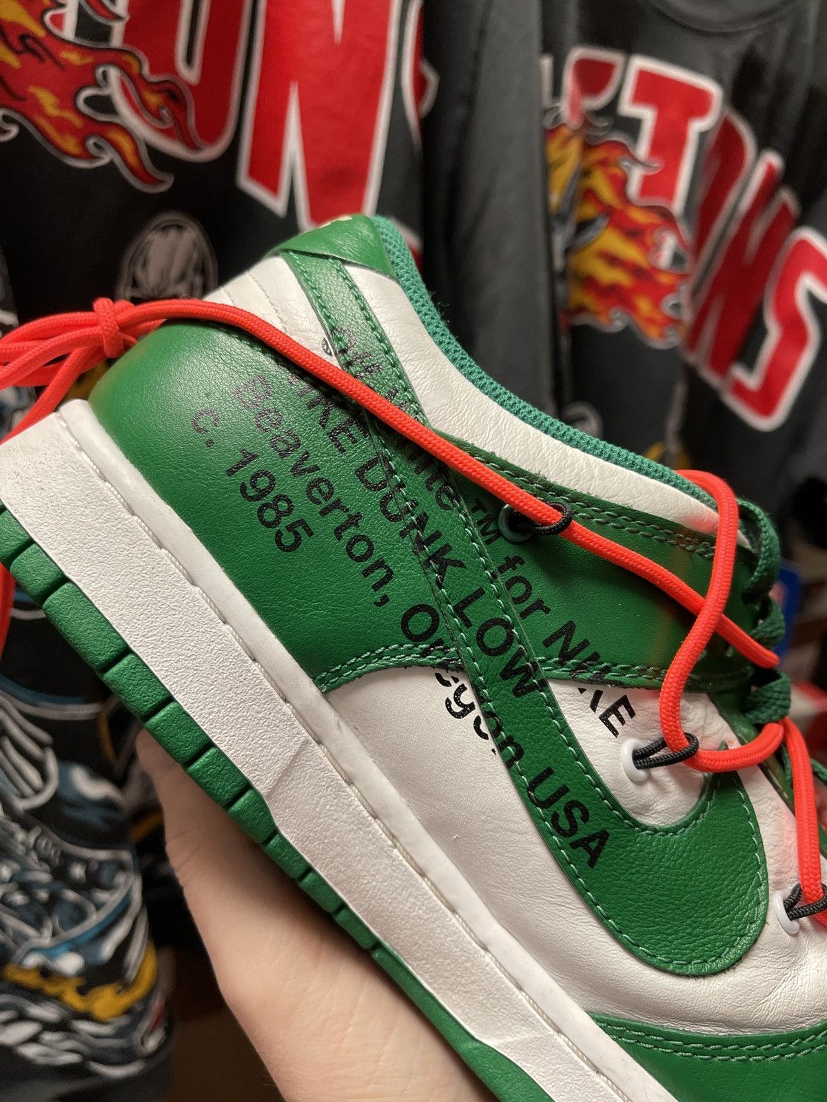 Off-White Size 12 - Off White x Nike Dunk Low Pine Green CT0856-100 Size US 12 / EU 45 - 16 Thumbnail