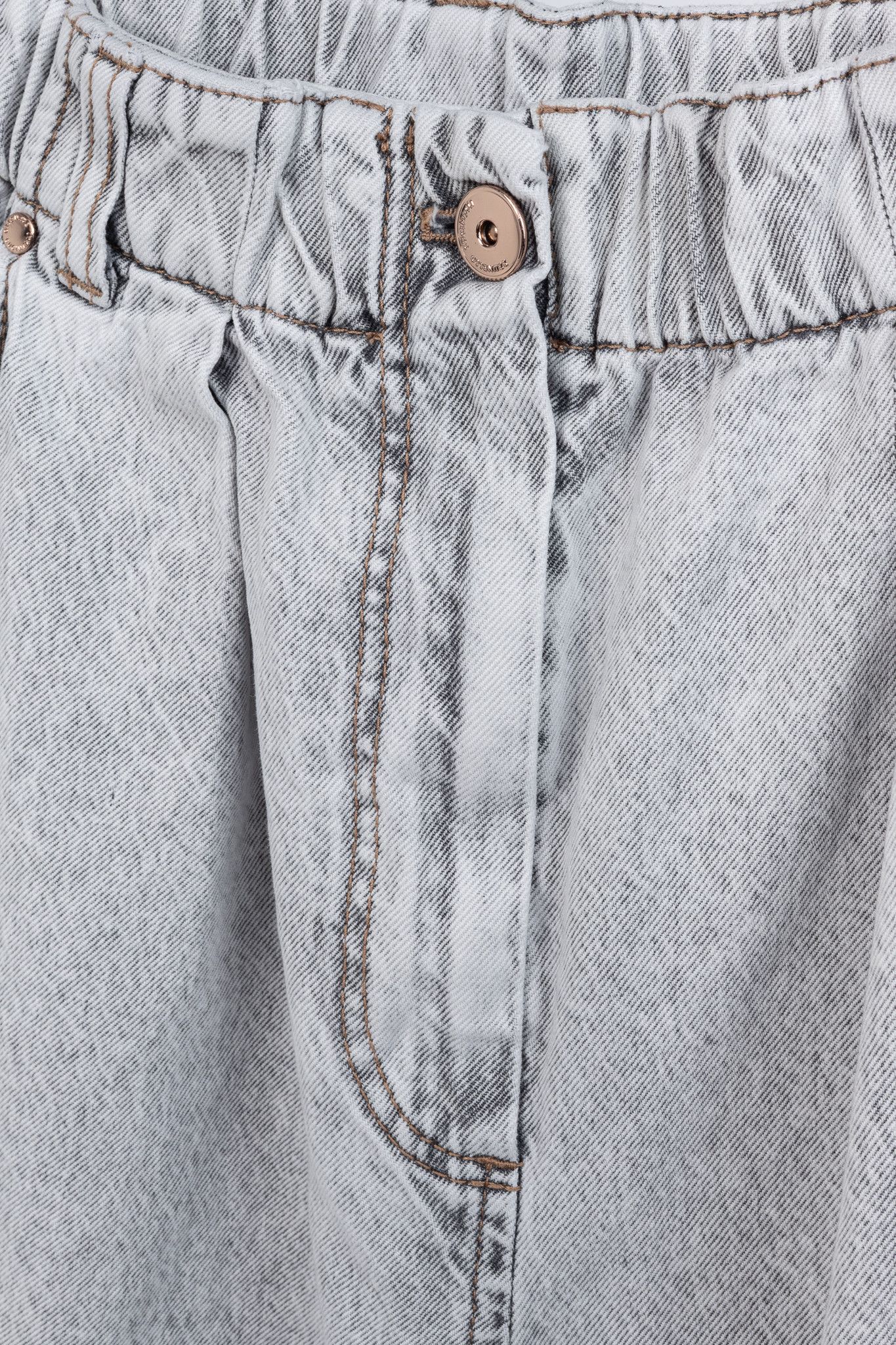 Brunello Cucinelli Brunello Cucinelli Acid-Wash Elastic-Waist Wide-Leg Jeans Size 34" / US 12 / IT 48 - 8 Thumbnail