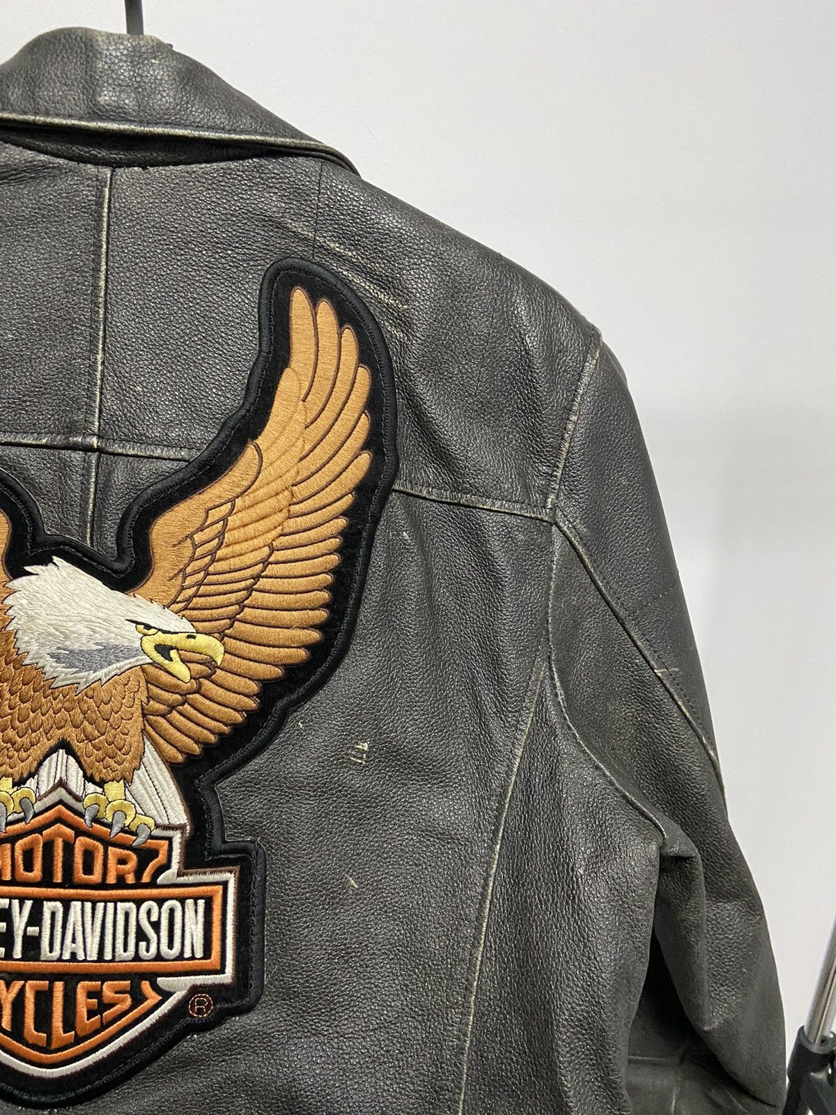 Harley Davidson × Vintage Harley Davidson leather jacket big logo eagle 🦅 moto vintage Size US M / EU 48-50 / 2 - 10 Thumbnail