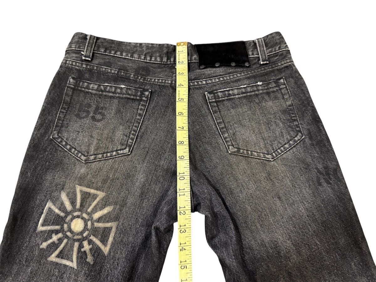 If Six Was Nine × Le Grande Bleu (L.G.B.) Very Rare Schorl Distressed Flare Printed Jeans Size US 32 / EU 48 - 20 Thumbnail