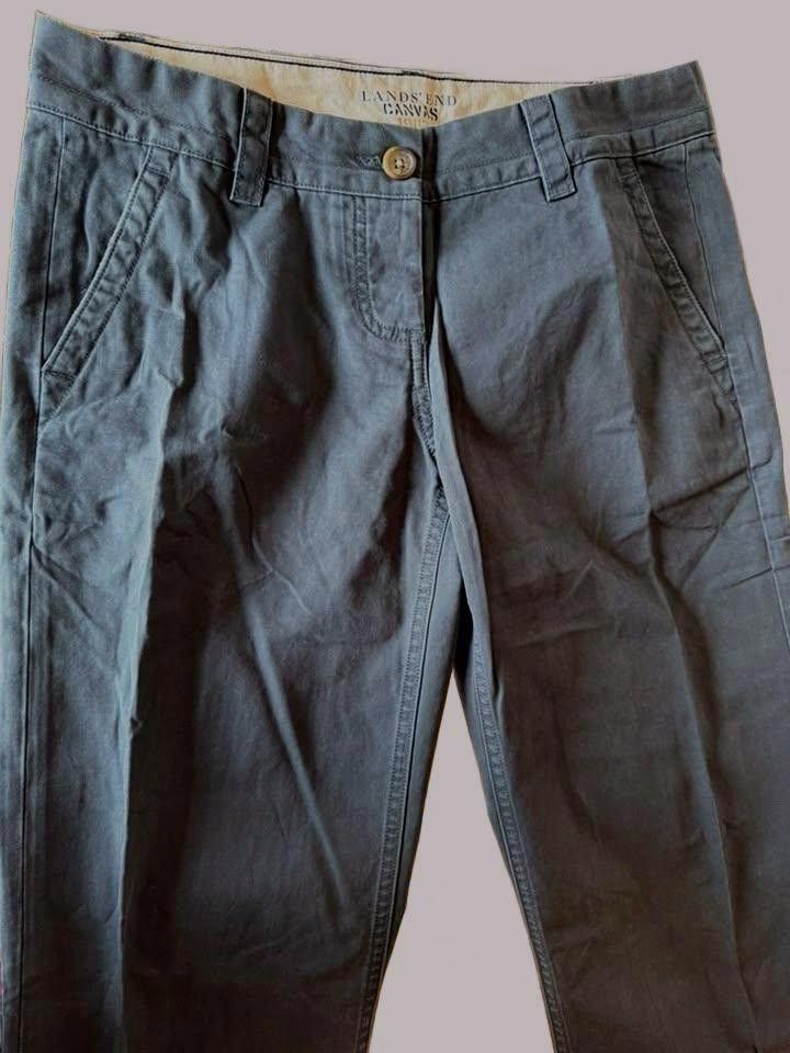 Canvas NWOT Lands' End Canvas Distressed Buttonfly Chinos Size 26" / US 2 / IT 38 - 4 Thumbnail