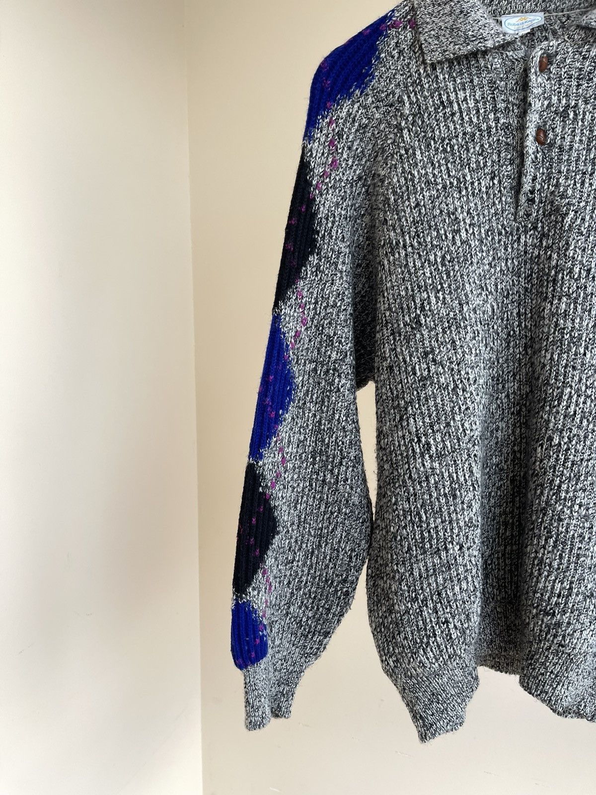 Kappa Robe di Kappa Argyle Print Wool Knit Sweater Vintage 80s 90s Size US L / EU 52-54 / 3 - 7 Thumbnail