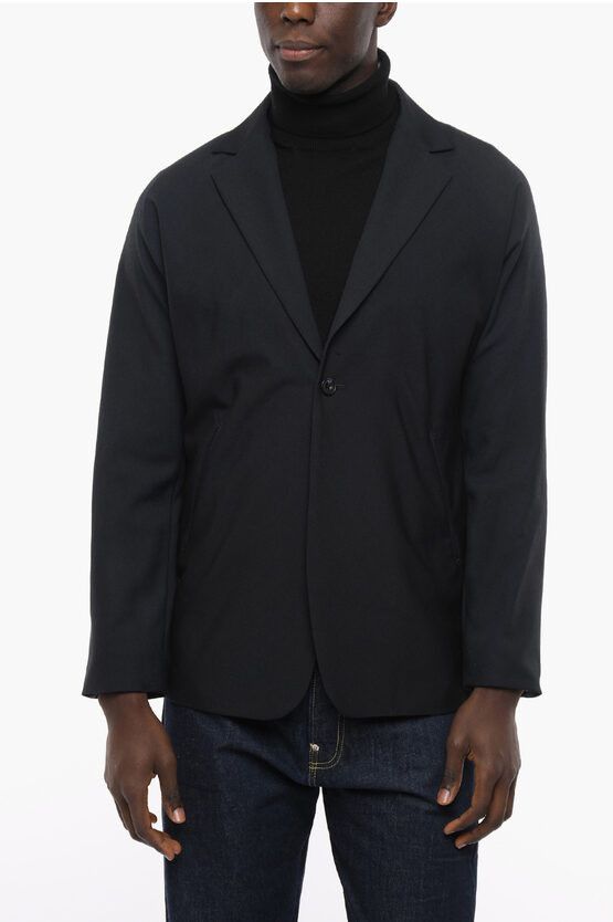 image of Needles Og1Mm0524 Wool Button Blazer In Black, Men's (Size Small)