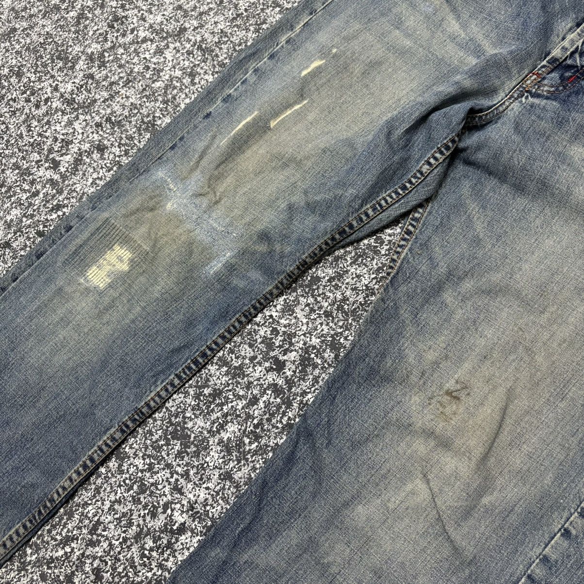 Japanese Brand × Takeo Kikuchi 🔴 Vintage Takeo Kikuchi Patchwork Distressed Denim Jeans 🔴 Size US 36 / EU 52 - 18 Thumbnail