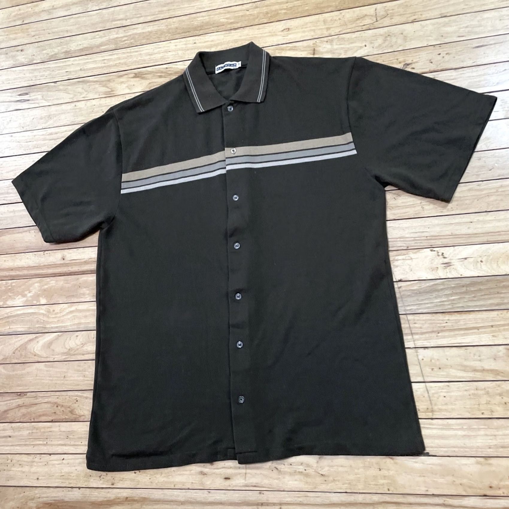 Etro MAXWEAR Shirt 2X VTG Striped Knit Button Up Green Beige Retro 70s Style 2X 46 Mens Shirt Vintage Green Beige 70s UI Size US XXL / EU 58 / 5 - 3 Thumbnail