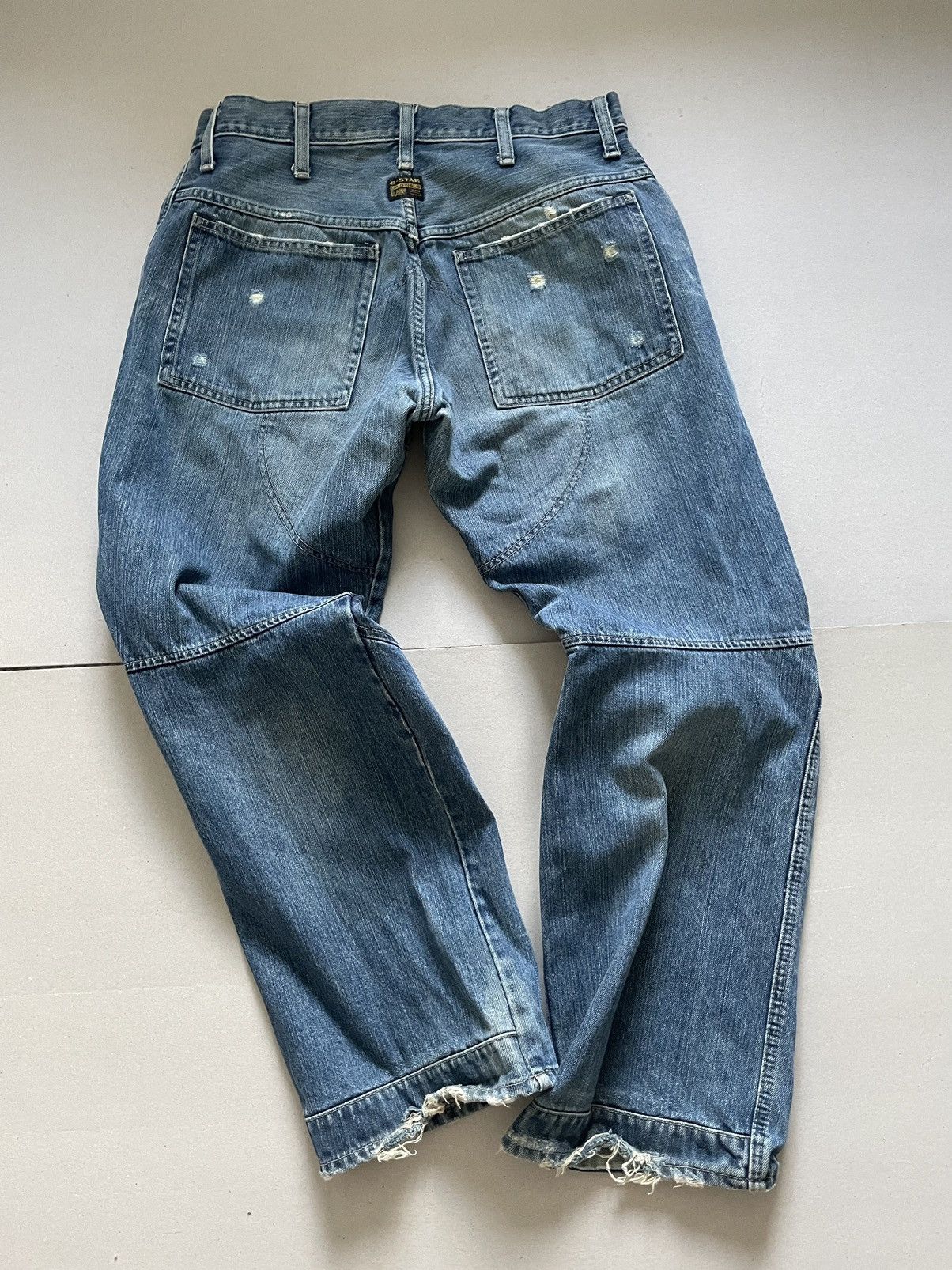 G-Star × Vintage Vintage G Star Raw Biker Knee Jeans g star denim pants Size US 32 / EU 48 - 3 Thumbnail