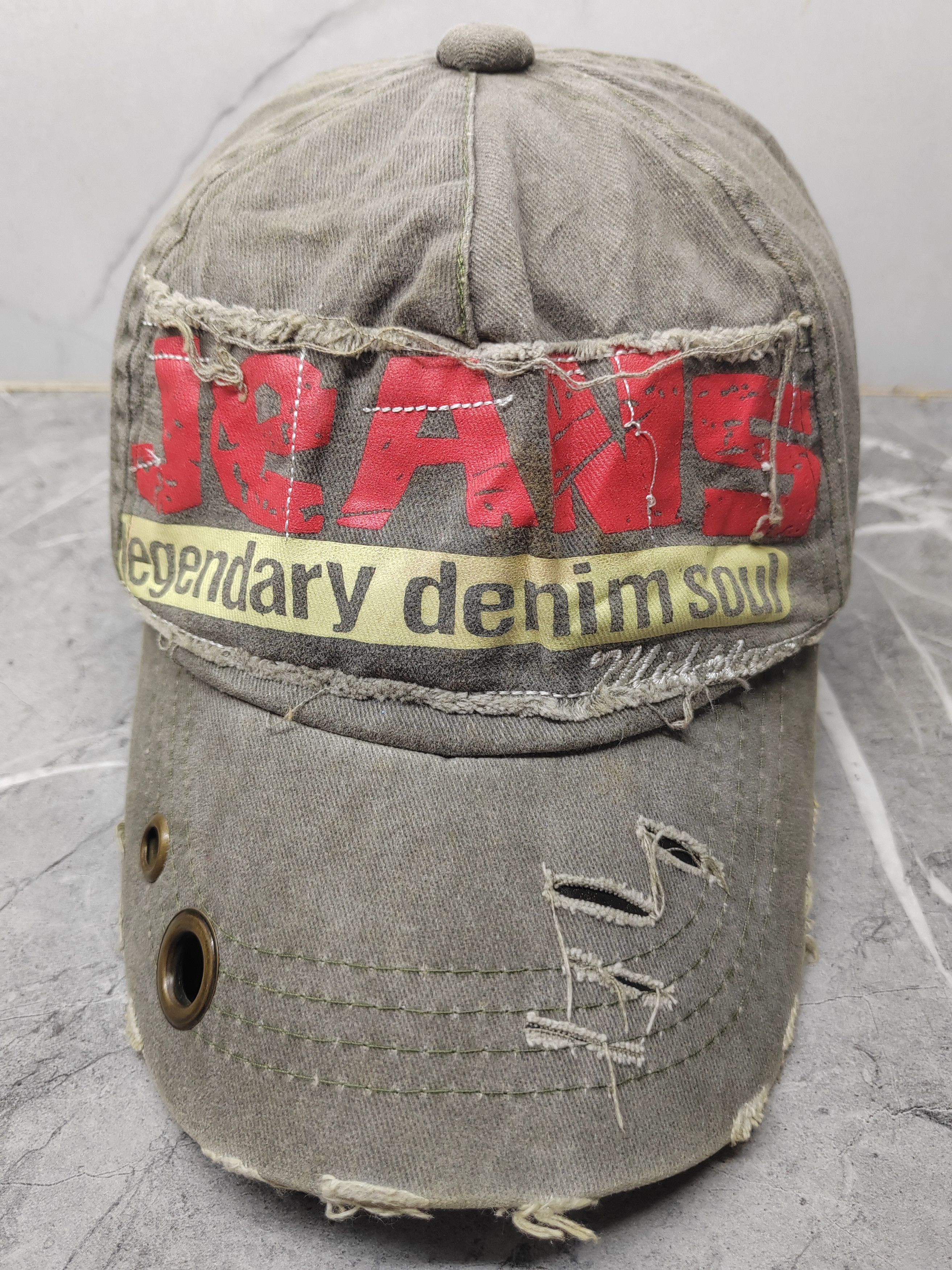 Japanese Brand Vintage Jeans Legendary Denim Soul Distressed Style Cap Size ONE SIZE - 2 Thumbnail
