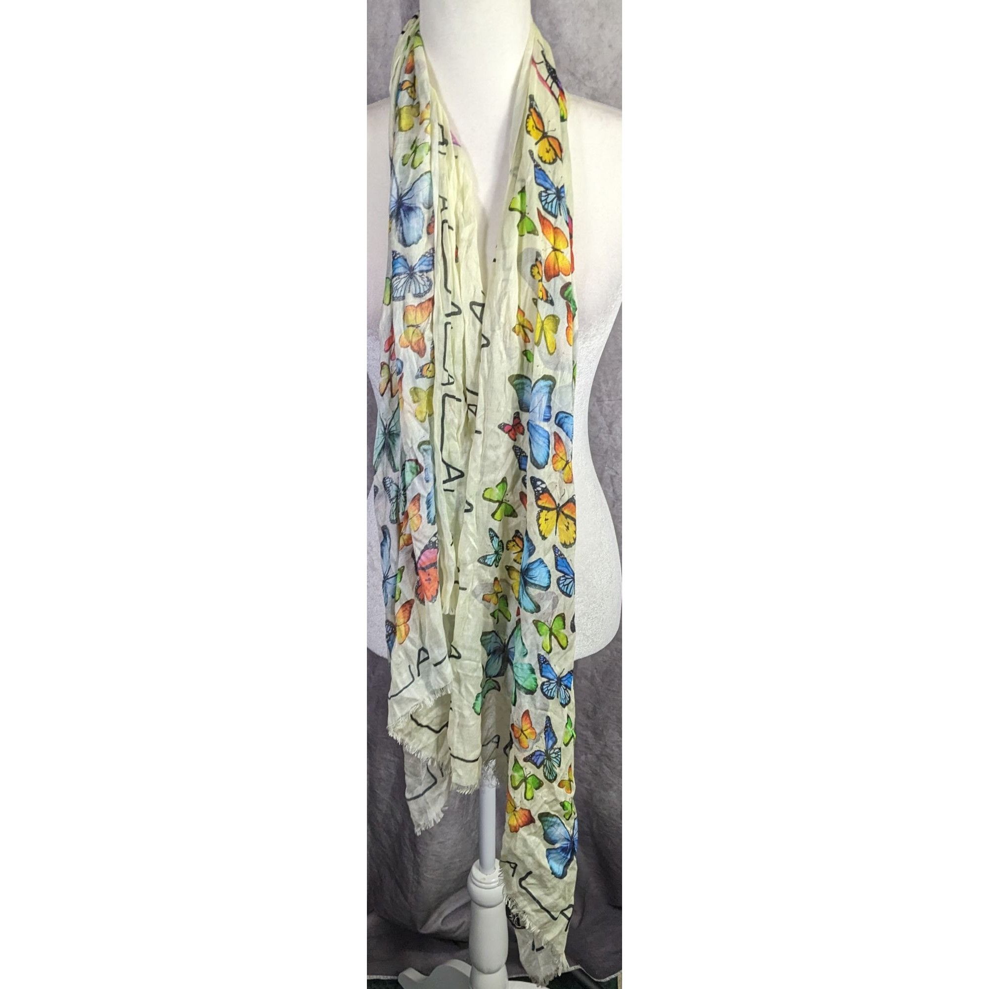 Other Maya Angelou-Inspired Butterfly Print Scarf 72x24 Inches Sil Size ONE SIZE - 11 Thumbnail