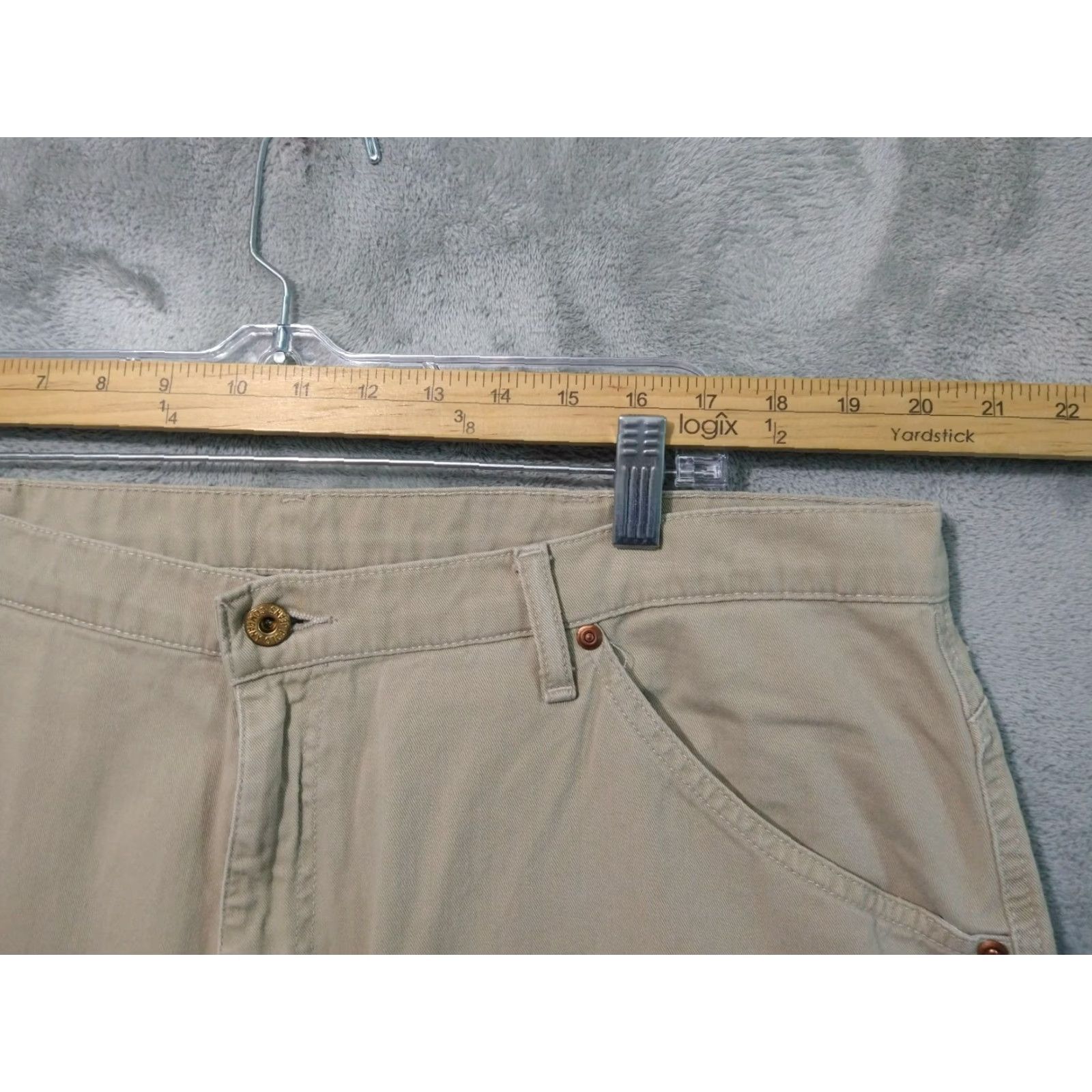 Polo Ralph Lauren Polo Jeans Co Pants Mens 40x32 Beige Chino Carpenter Straight Leg High Rise Size US L / EU 52-54 / 3 - 3 Thumbnail